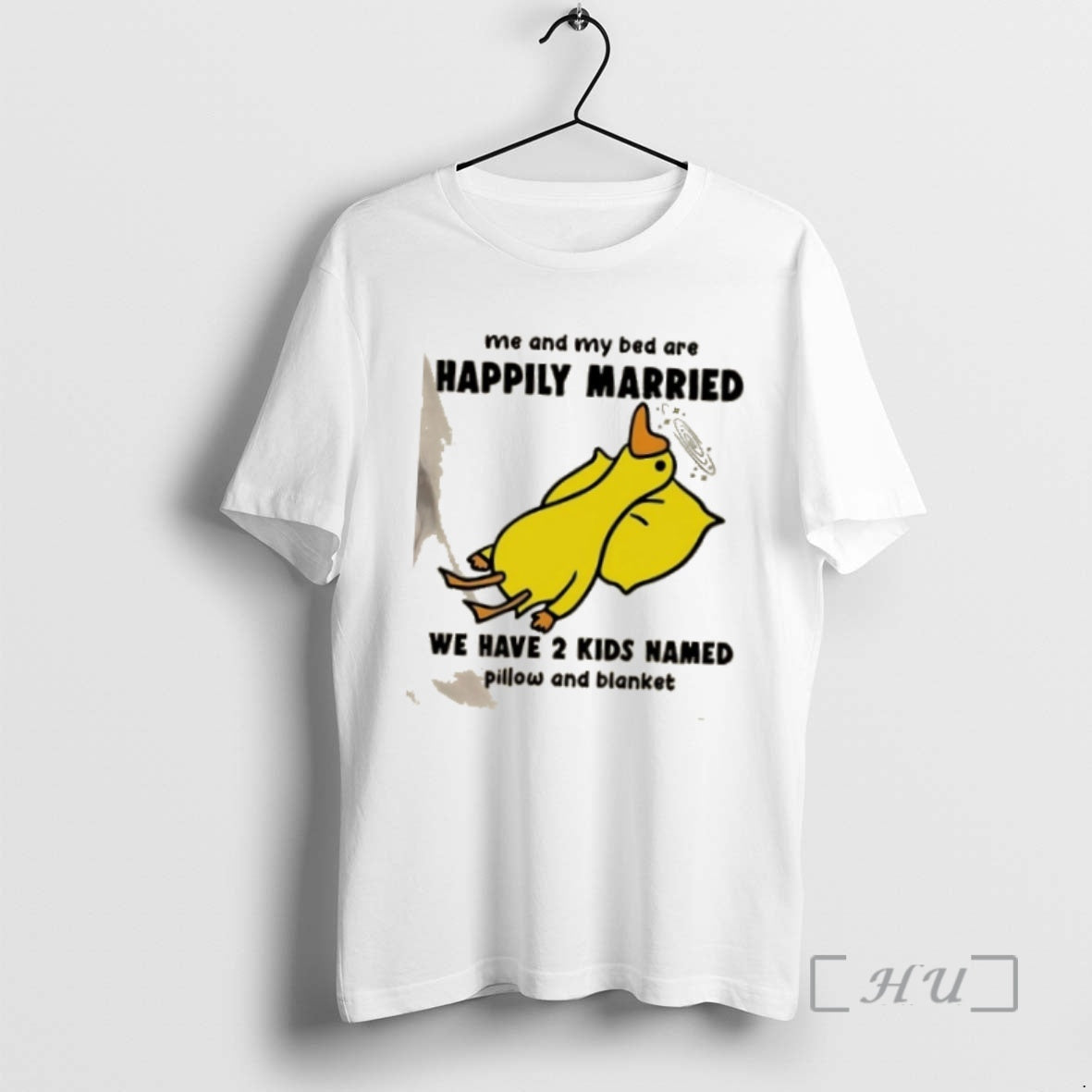 Officials Duck Me And My Bed Are Happily Married We - Adult & Kids T-Shirts, Sweatshirts & Hoodies apparel design preview 1