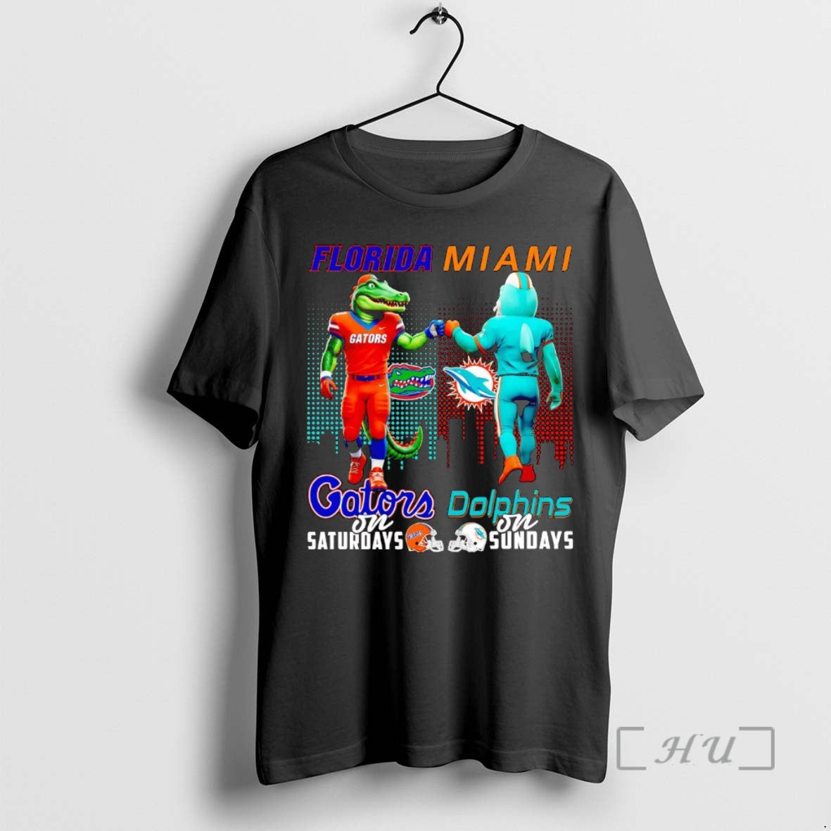 Officials Florida Gators On Saturdays Miami Dolphins - Adult & Kids T-Shirts, Sweatshirts & Hoodies apparel design preview 1