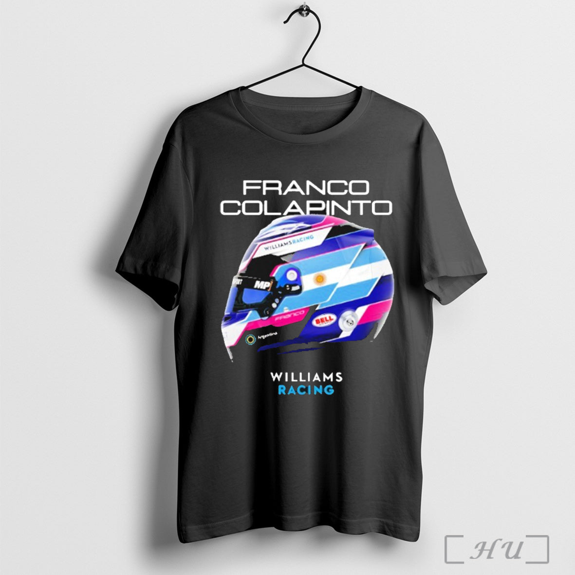 Officials Franco Colapinto Williams Racing Helmet F1 - Adult & Kids T-Shirts, Sweatshirts & Hoodies apparel design preview 1