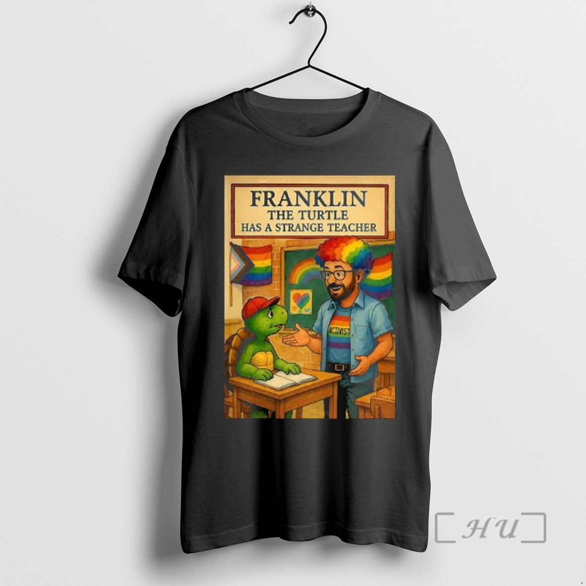 Officials Franklin The Turtle Has A Strange Teacher - Adult & Kids T-Shirts, Sweatshirts & Hoodies apparel design preview 1