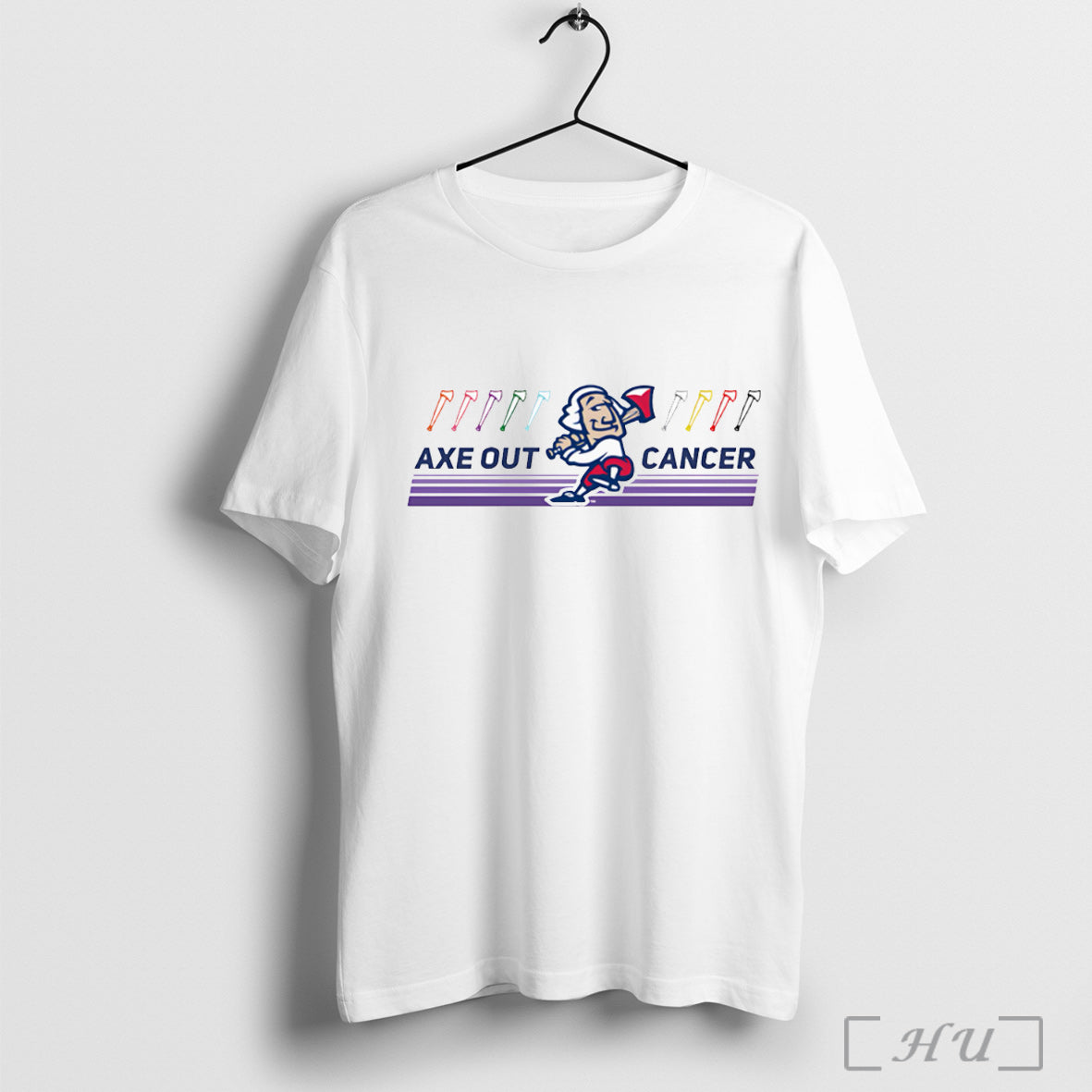 Officials Fredericksburg Nationals Axe Out Cancer - Adult & Kids T-Shirts, Sweatshirts & Hoodies apparel design preview 1