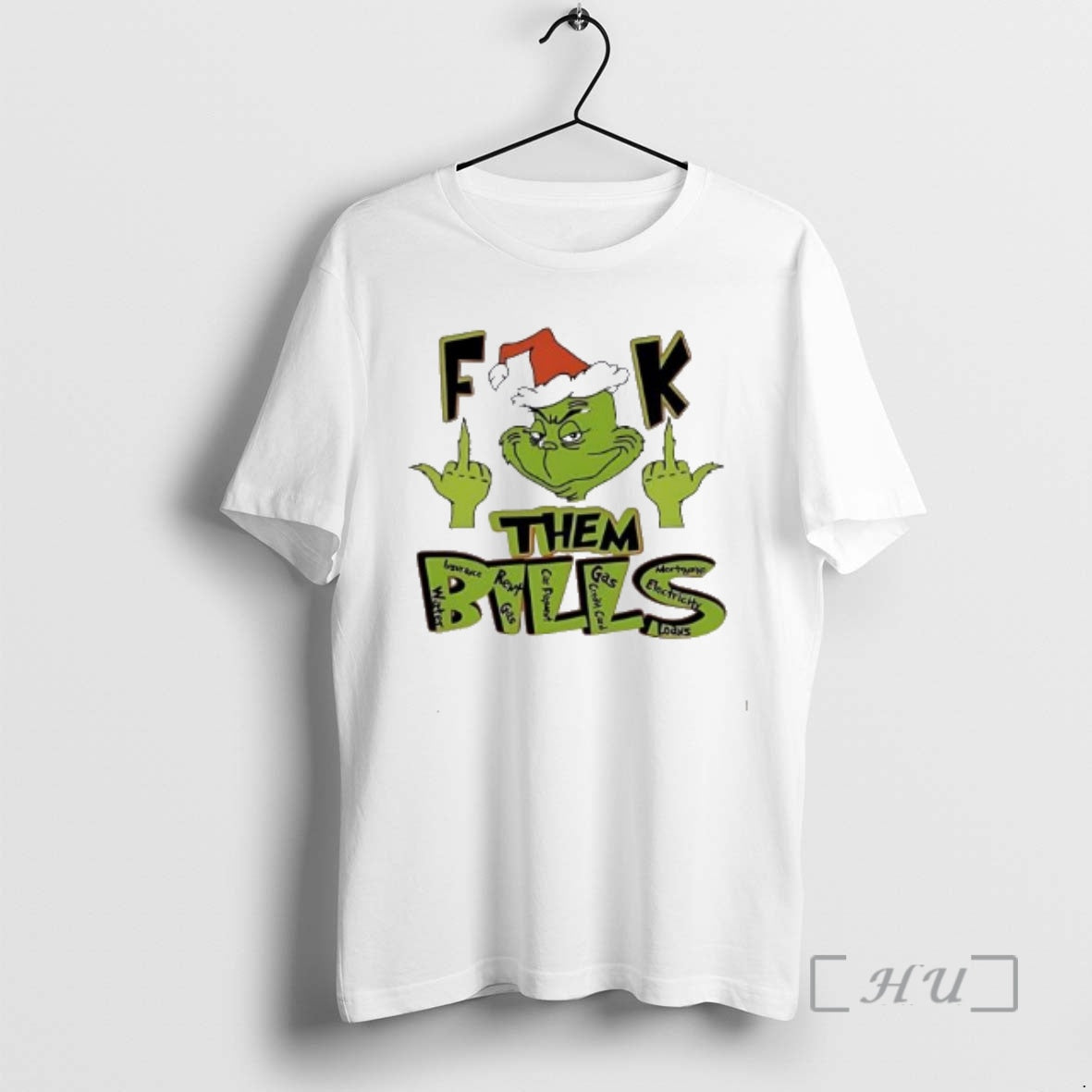Officials Fuck Them Bills 2025 Grinch Middle Finger - Adult & Kids T-Shirts, Sweatshirts & Hoodies apparel design preview 1
