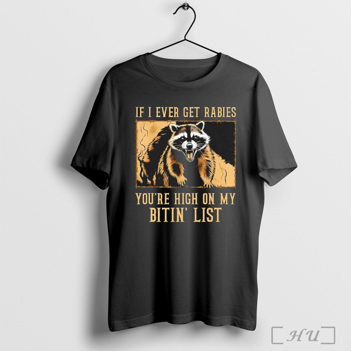 Officials Funny Raccoon If I Ever Get Rabies You Re - Adult & Kids T-Shirts, Sweatshirts & Hoodies apparel design preview 1