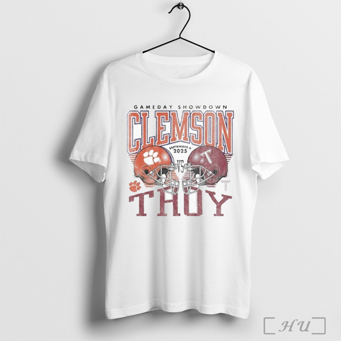 Officials Gameday Showdown 2025 Clemson Vs Troy - Adult & Kids T-Shirts, Sweatshirts & Hoodies apparel design preview 1