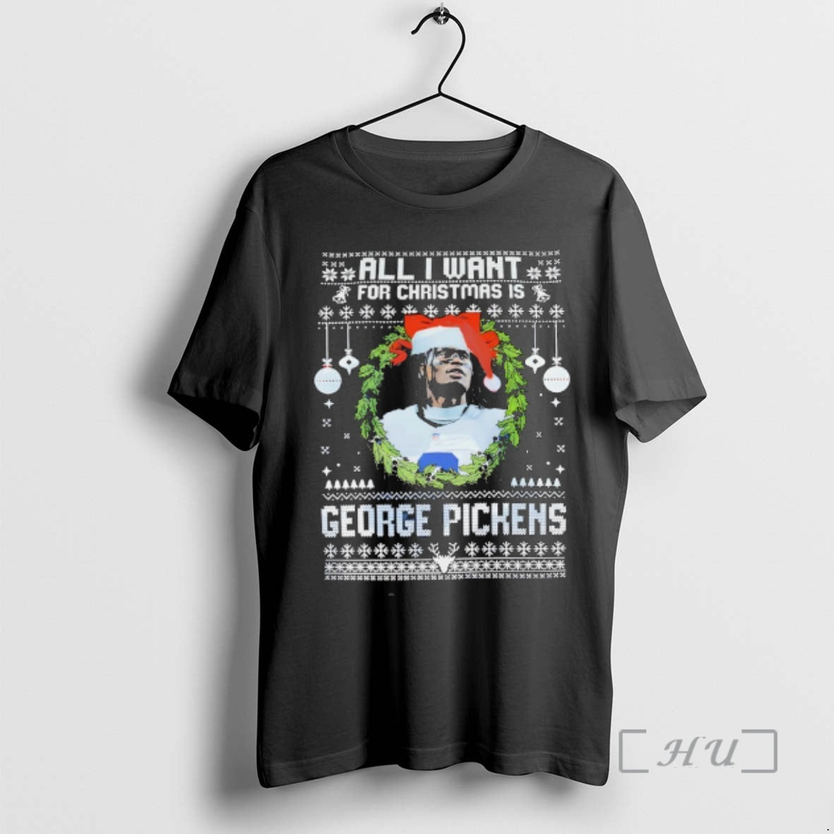 Officials George Pickens All I Want For Christmas - Adult & Kids T-Shirts, Sweatshirts & Hoodies apparel design preview 1