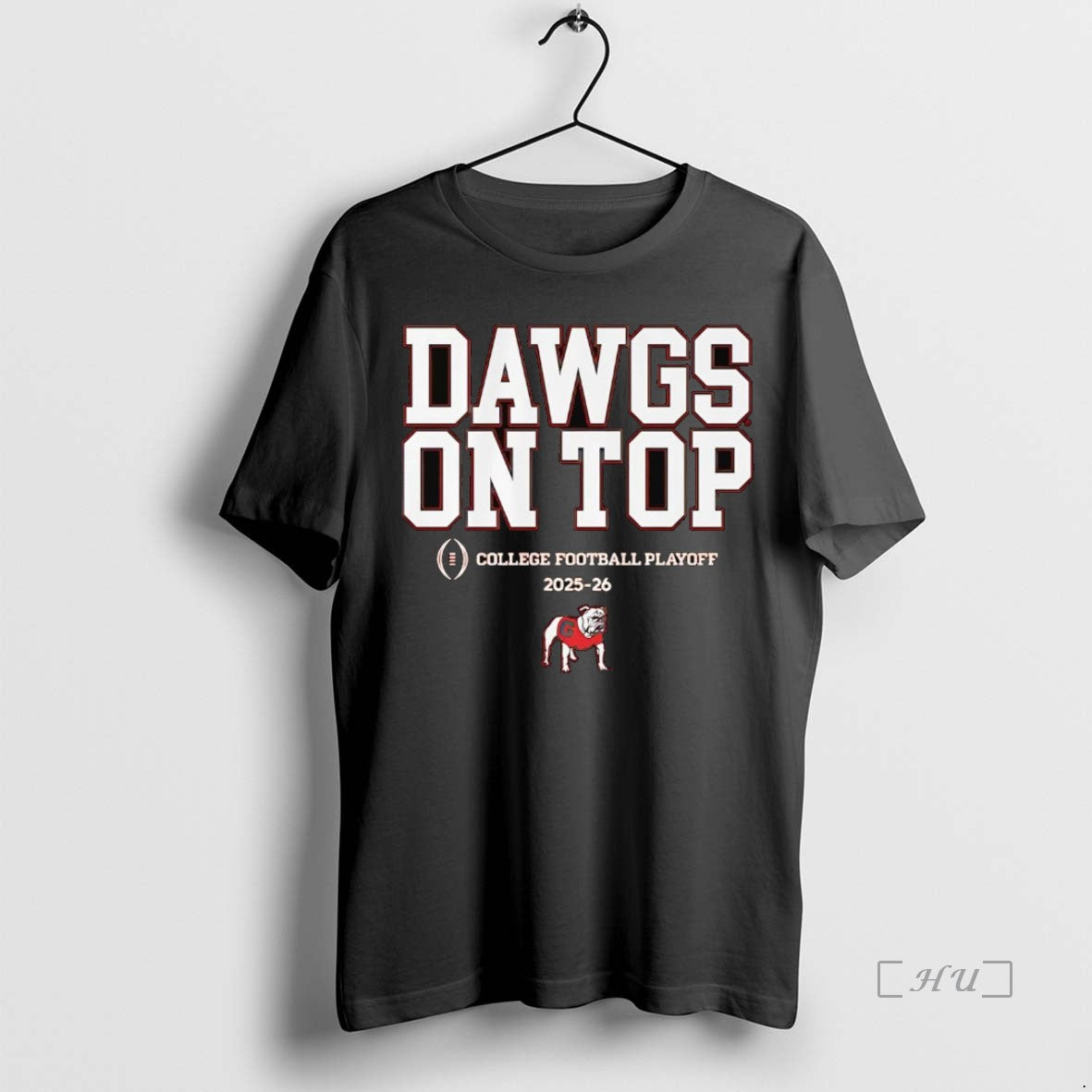 Officials Georgia Bulldogs 2025 Cfp Dawgs On Top - Adult & Kids T-Shirts, Sweatshirts & Hoodies apparel design preview 1