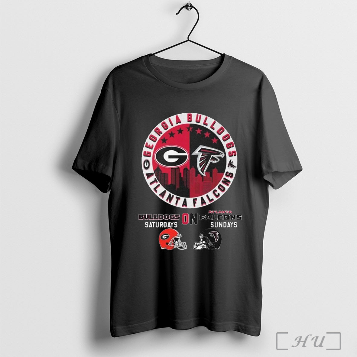 Officials Georgia Bulldogs On Saturdays And Atlanta - Adult & Kids T-Shirts, Sweatshirts & Hoodies apparel design preview 1