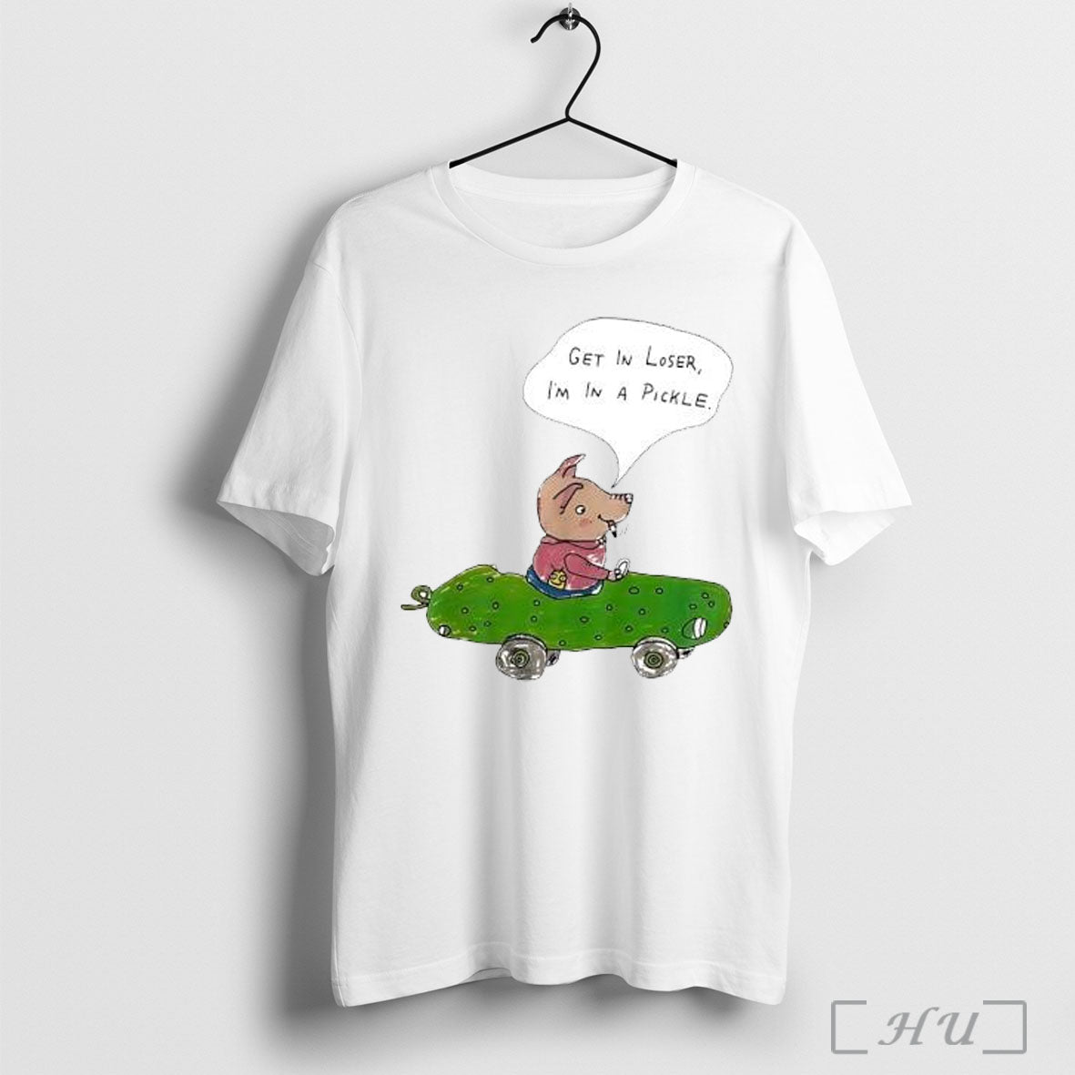 Officials Get In Loser Im A Pickle Funny Pig Driving - Adult & Kids T-Shirts, Sweatshirts & Hoodies apparel design preview 1