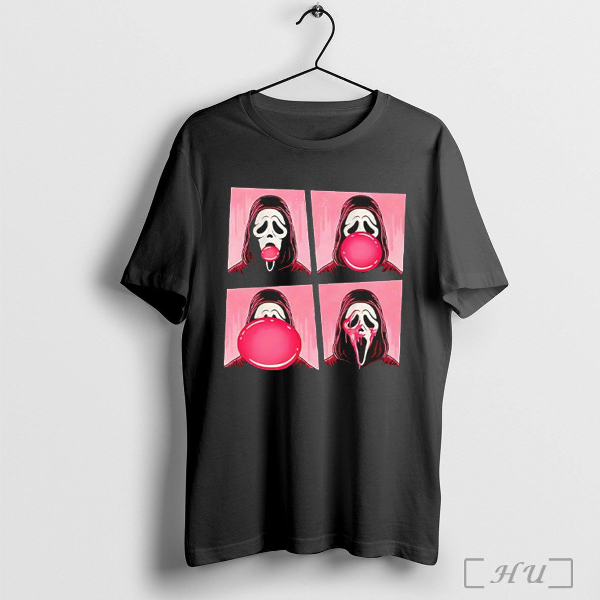 Officials Ghostface Bubble Pink Gum Halloween - Adult & Kids T-Shirts, Sweatshirts & Hoodies apparel design preview 1