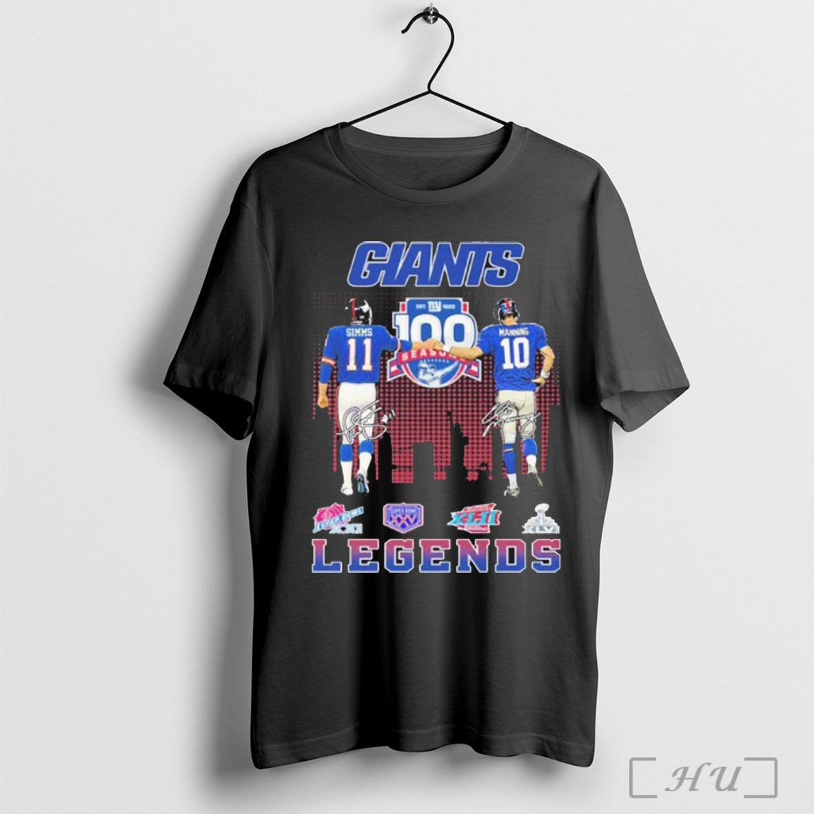 Officials Giants Simms And Manning Signature Legends - Adult & Kids T-Shirts, Sweatshirts & Hoodies apparel design preview 1