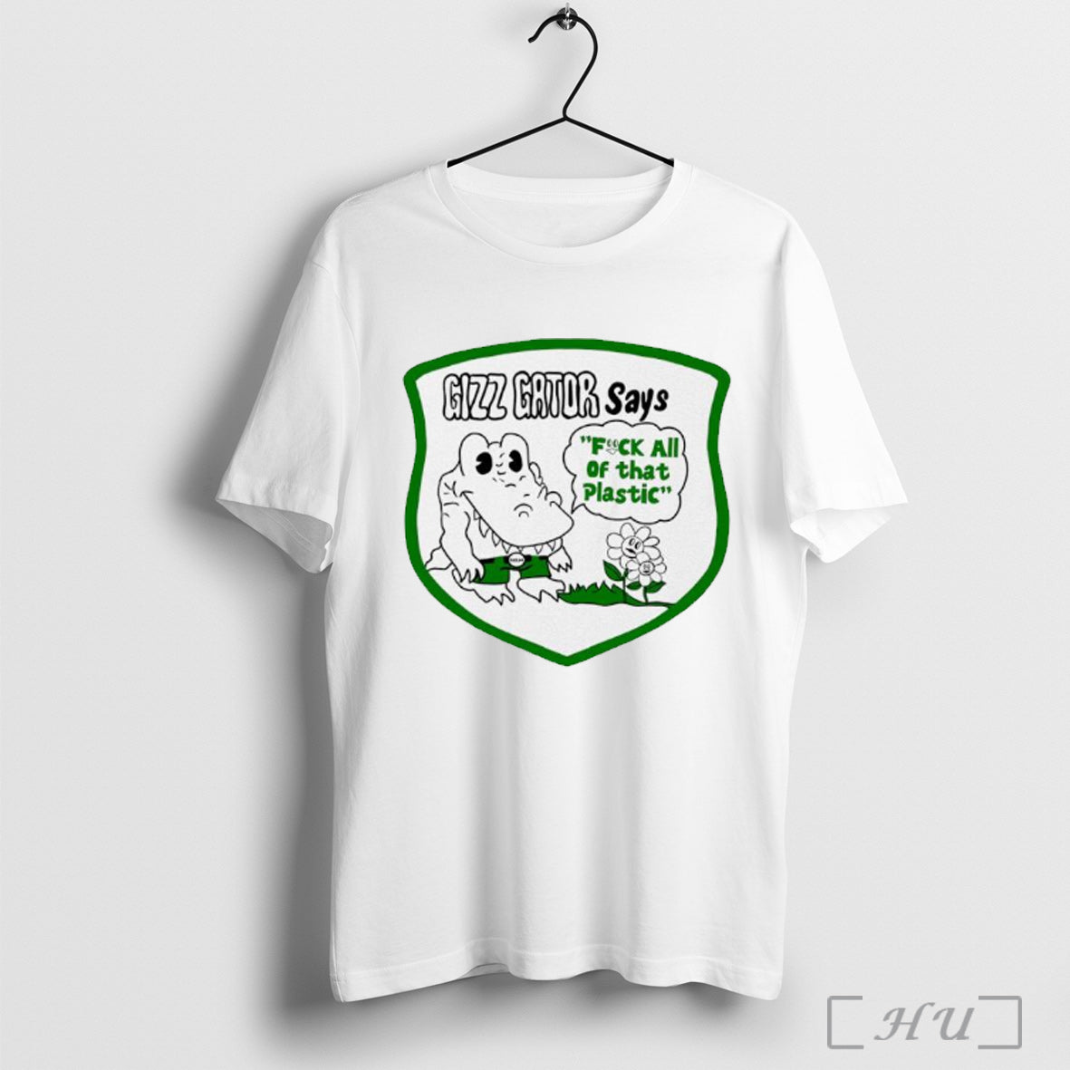 Officials Gizz Gator Says Fuck All Of That Plastic - Adult & Kids T-Shirts, Sweatshirts & Hoodies apparel design preview 1