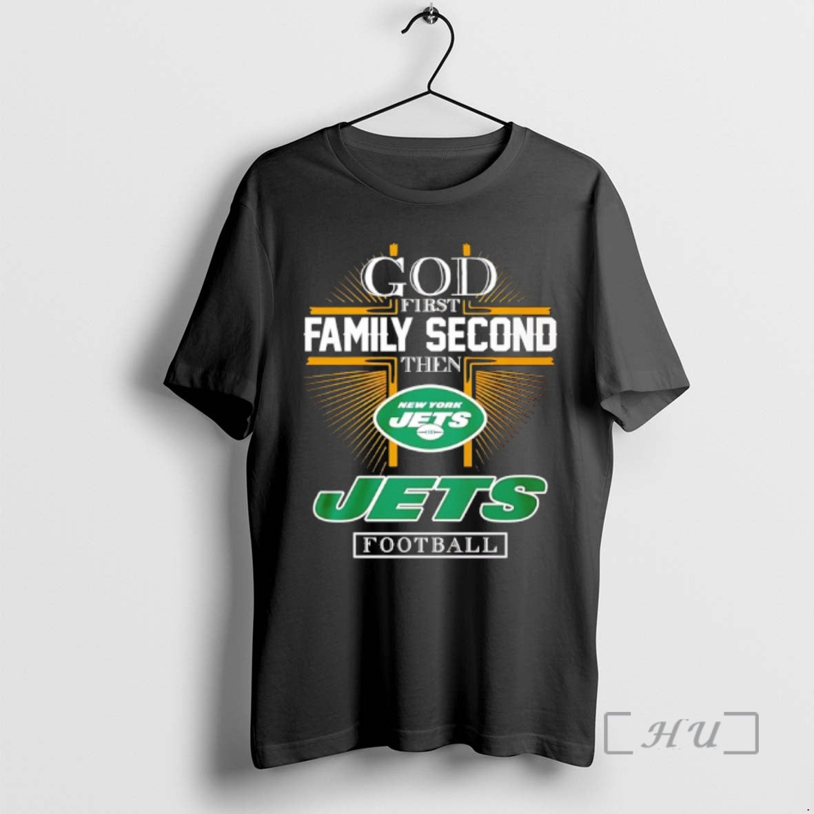 Officials God First Family Second Then New York Jets - Adult & Kids T-Shirts, Sweatshirts & Hoodies apparel design preview 1