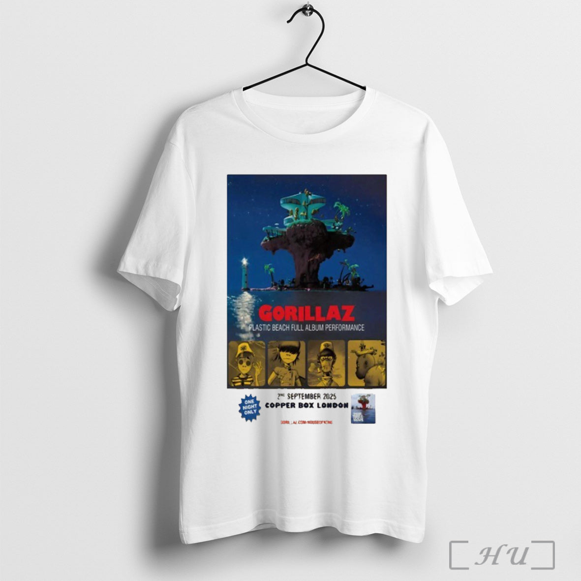 Officials Gorillaz Plastic Beach Full Album London 09 - Adult & Kids T-Shirts, Sweatshirts & Hoodies apparel design preview 1