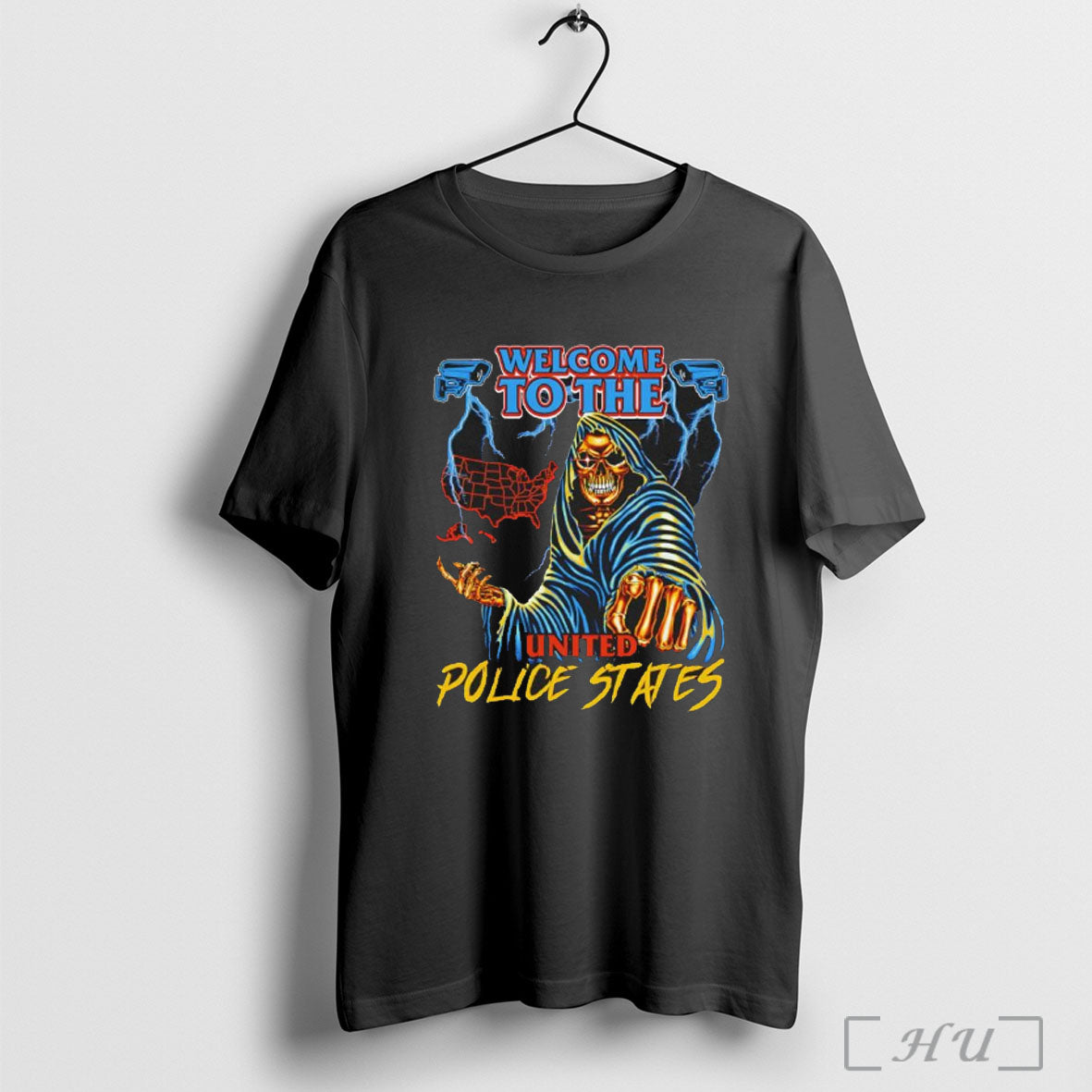 Officials Grim Reaper Welcome To The United Police - Adult & Kids T-Shirts, Sweatshirts & Hoodies apparel design preview 1