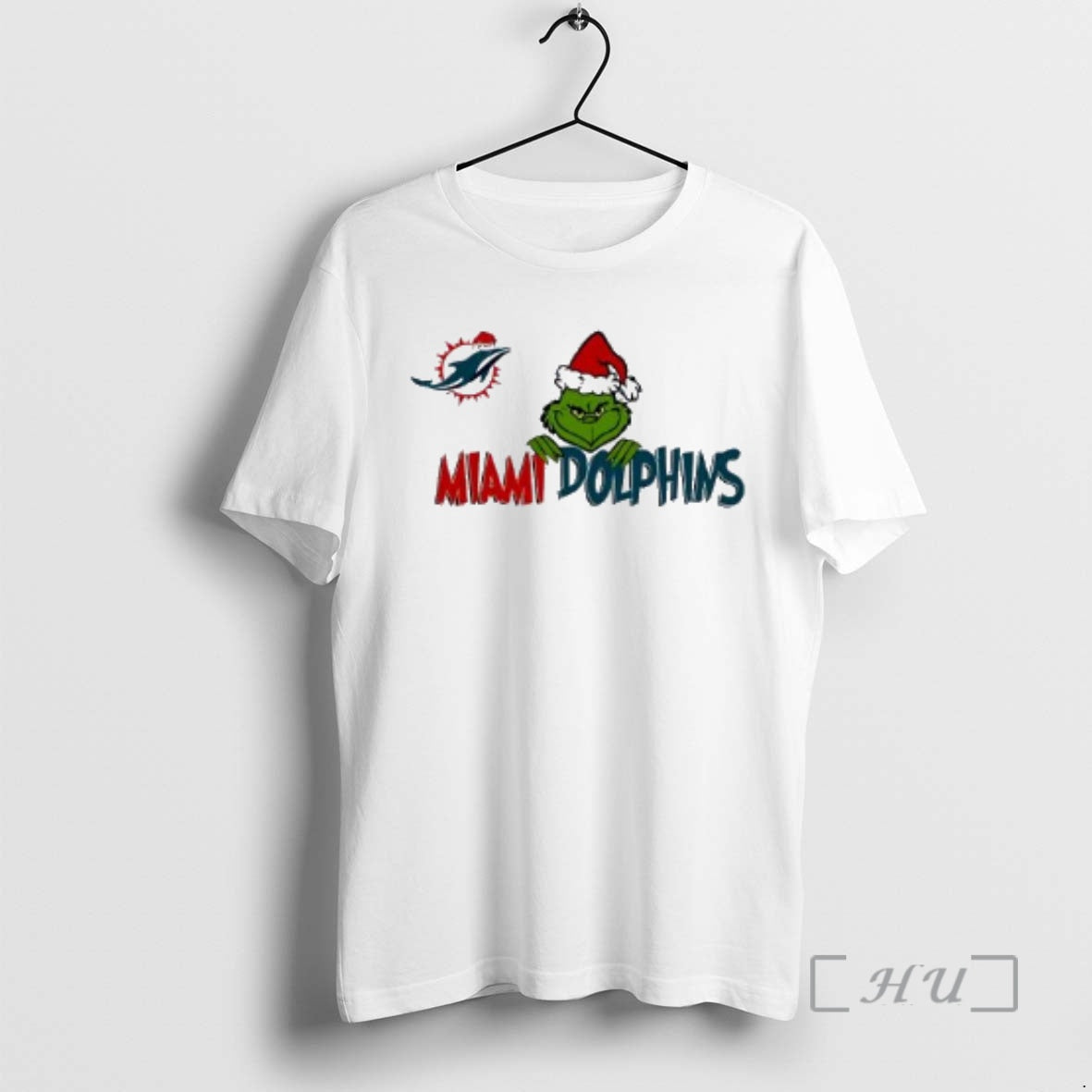 Officials Grinch Dolphins Fin To The World Christmas - Adult & Kids T-Shirts, Sweatshirts & Hoodies apparel design preview 1