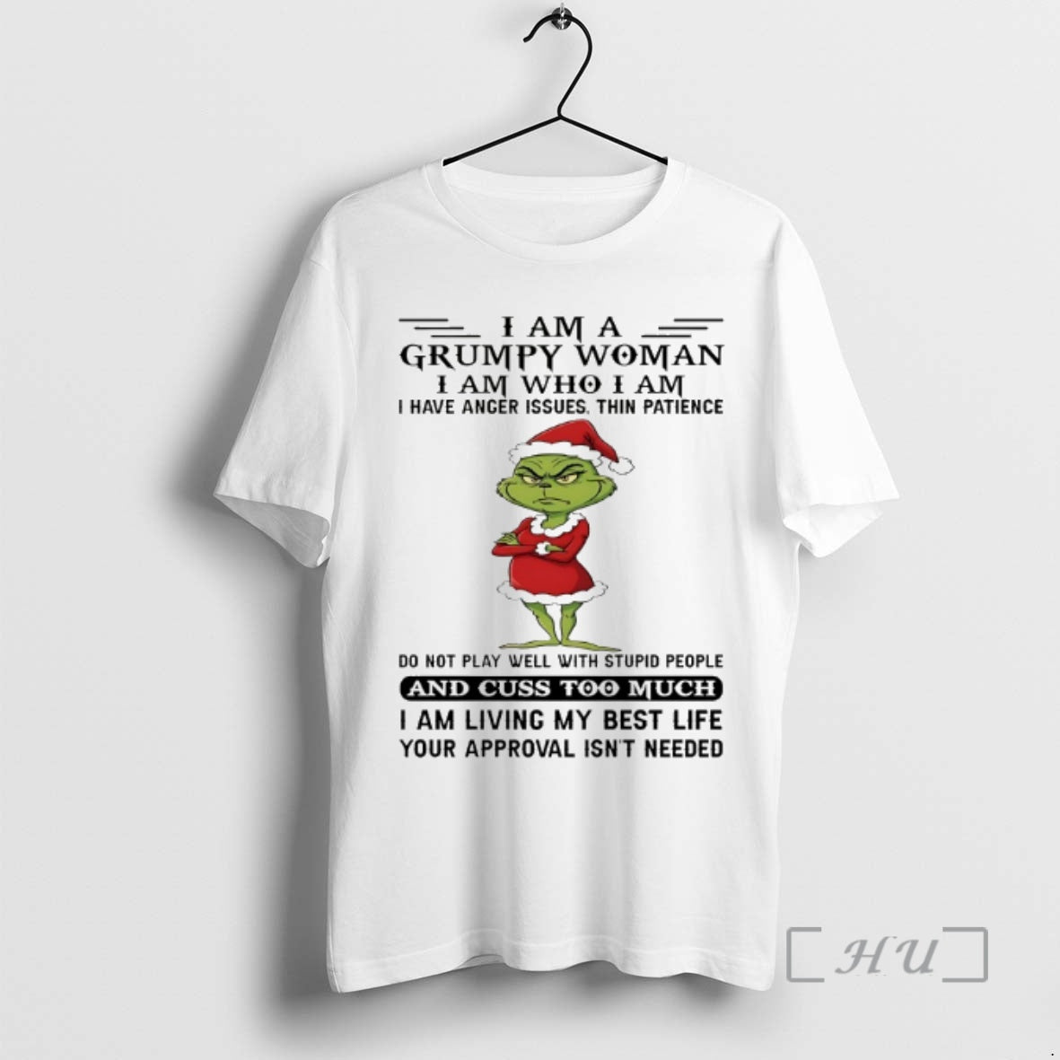 Officials Grinch I Am A Grumpy Woman Iamwhoiam Have - Adult & Kids T-Shirts, Sweatshirts & Hoodies apparel design preview 1