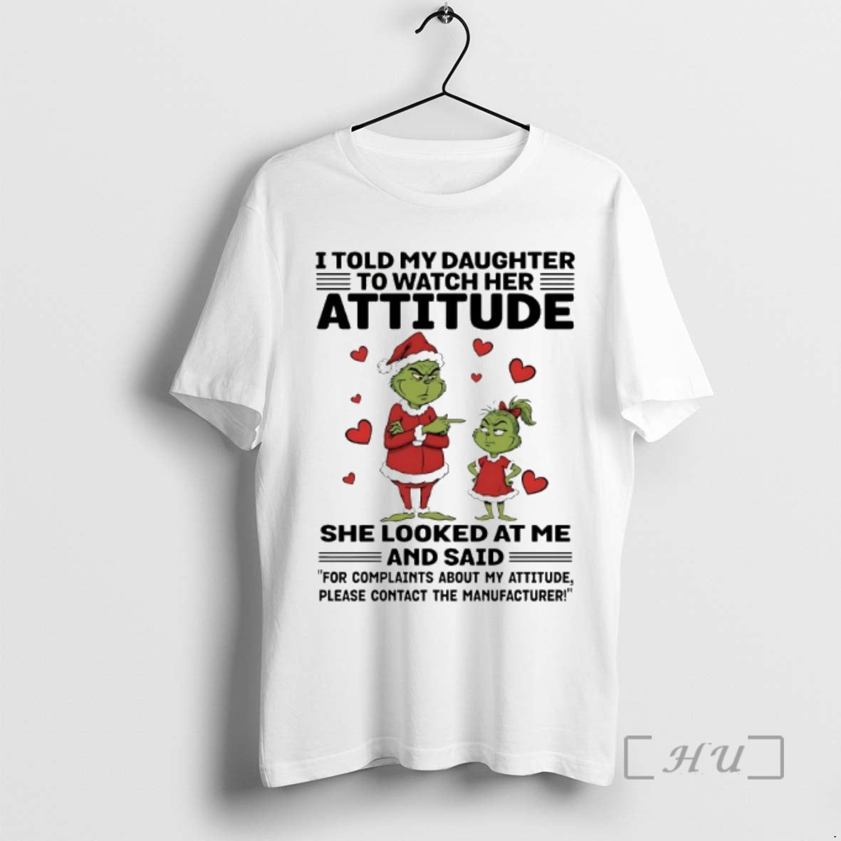 Officials Grinch I Told My Daughter To Watch Her - Adult & Kids T-Shirts, Sweatshirts & Hoodies apparel design preview 1