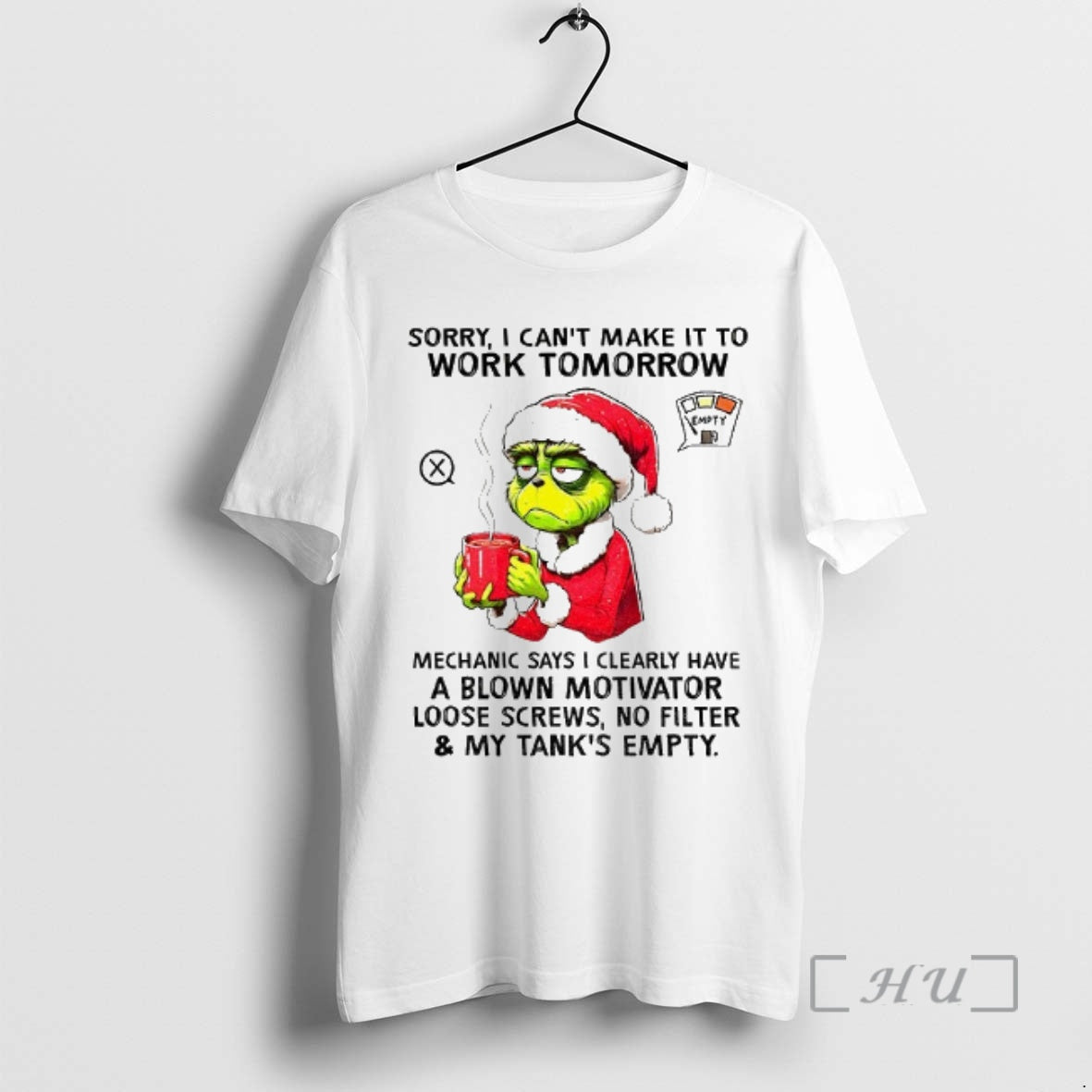 Officials Grinch Santa Hat Sorry I Cant Make It To - Adult & Kids T-Shirts, Sweatshirts & Hoodies apparel design preview 1