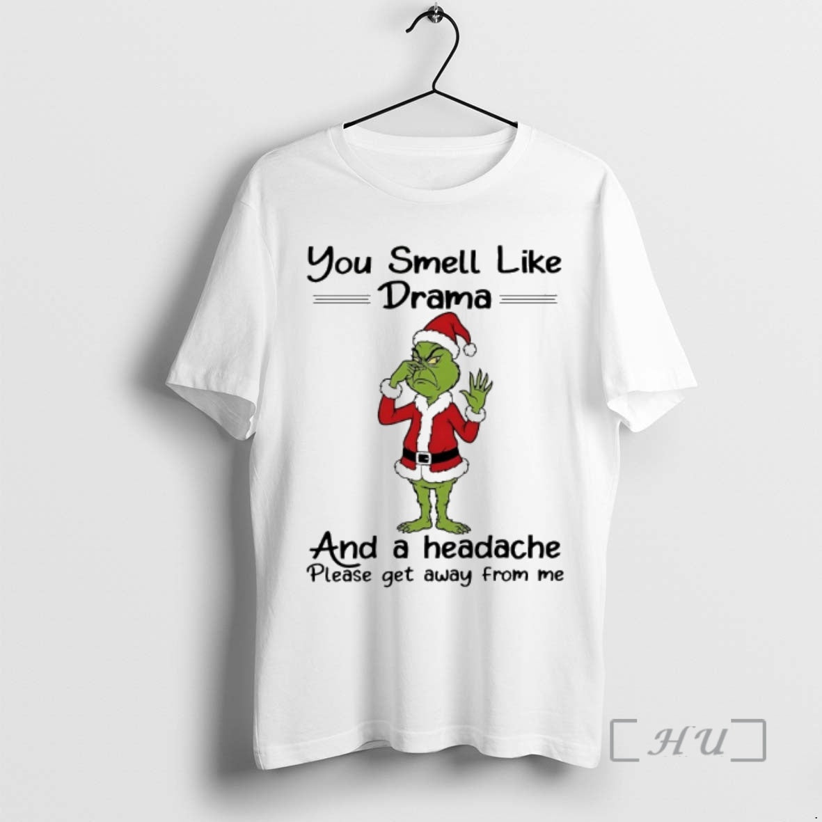 Officials Grinch You Smell Like And A Headache Please - Adult & Kids T-Shirts, Sweatshirts & Hoodies apparel design preview 1
