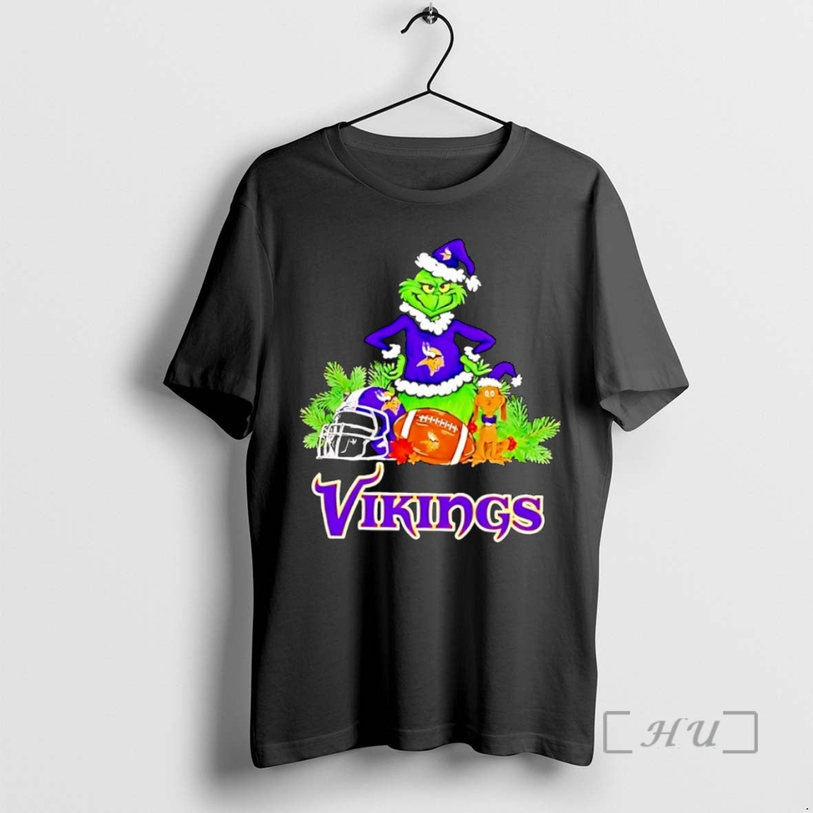 Officials Grinch And Max Dog Minnesota Vikings - Adult & Kids T-Shirts, Sweatshirts & Hoodies apparel design preview 1