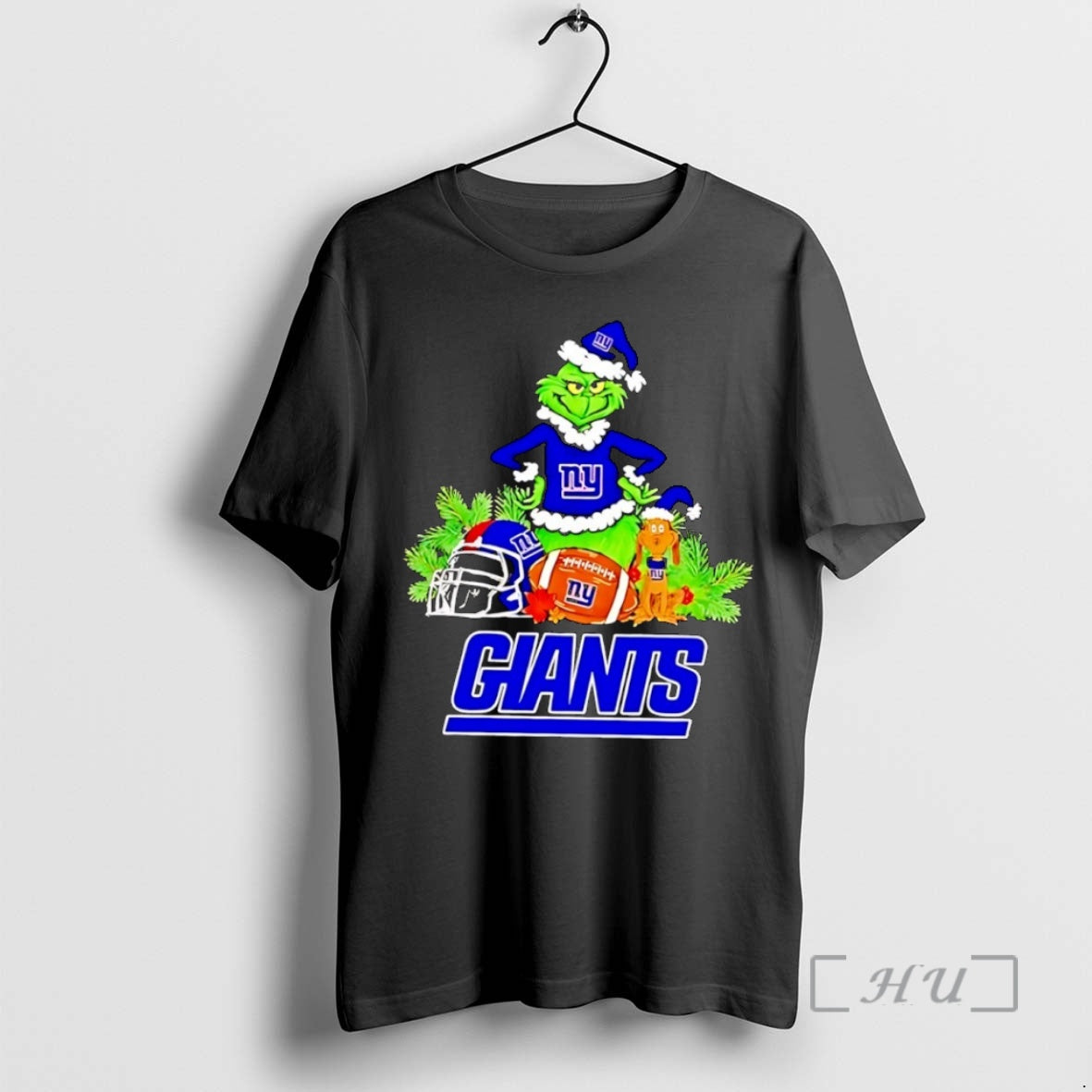 Officials Grinch And Max Dog New York Giants Football - Adult & Kids T-Shirts, Sweatshirts & Hoodies apparel design preview 1