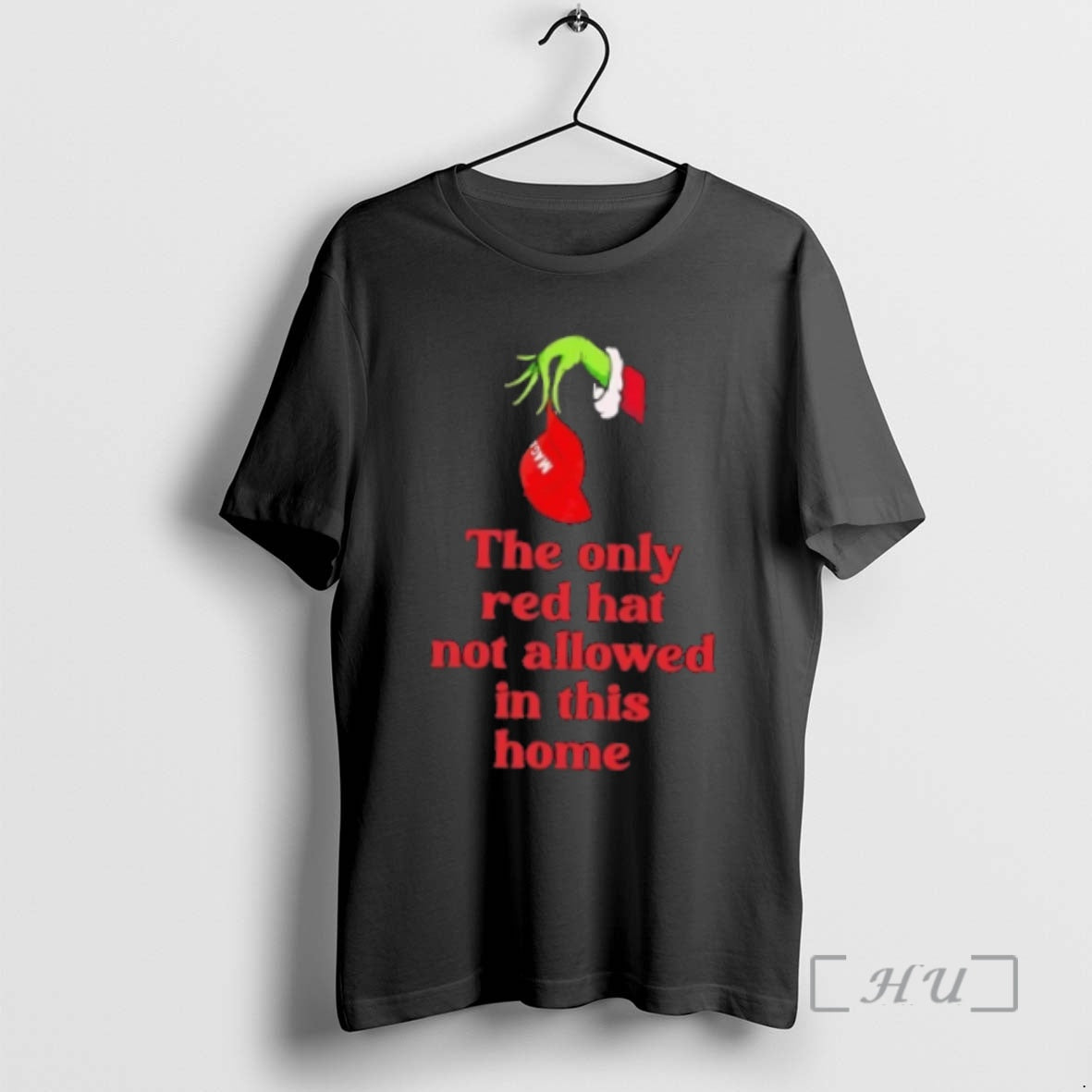 Officials Grinch Hand The Only Red Hat Not Allowed In - Adult & Kids T-Shirts, Sweatshirts & Hoodies apparel design preview 1