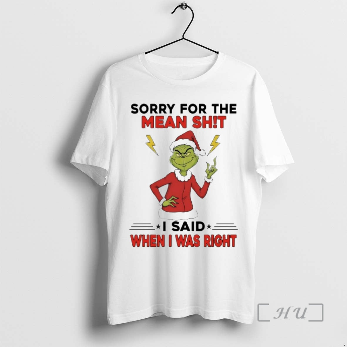 Officials Grinch Sorry For The Mean Shit I Said When - Adult & Kids T-Shirts, Sweatshirts & Hoodies apparel design preview 1