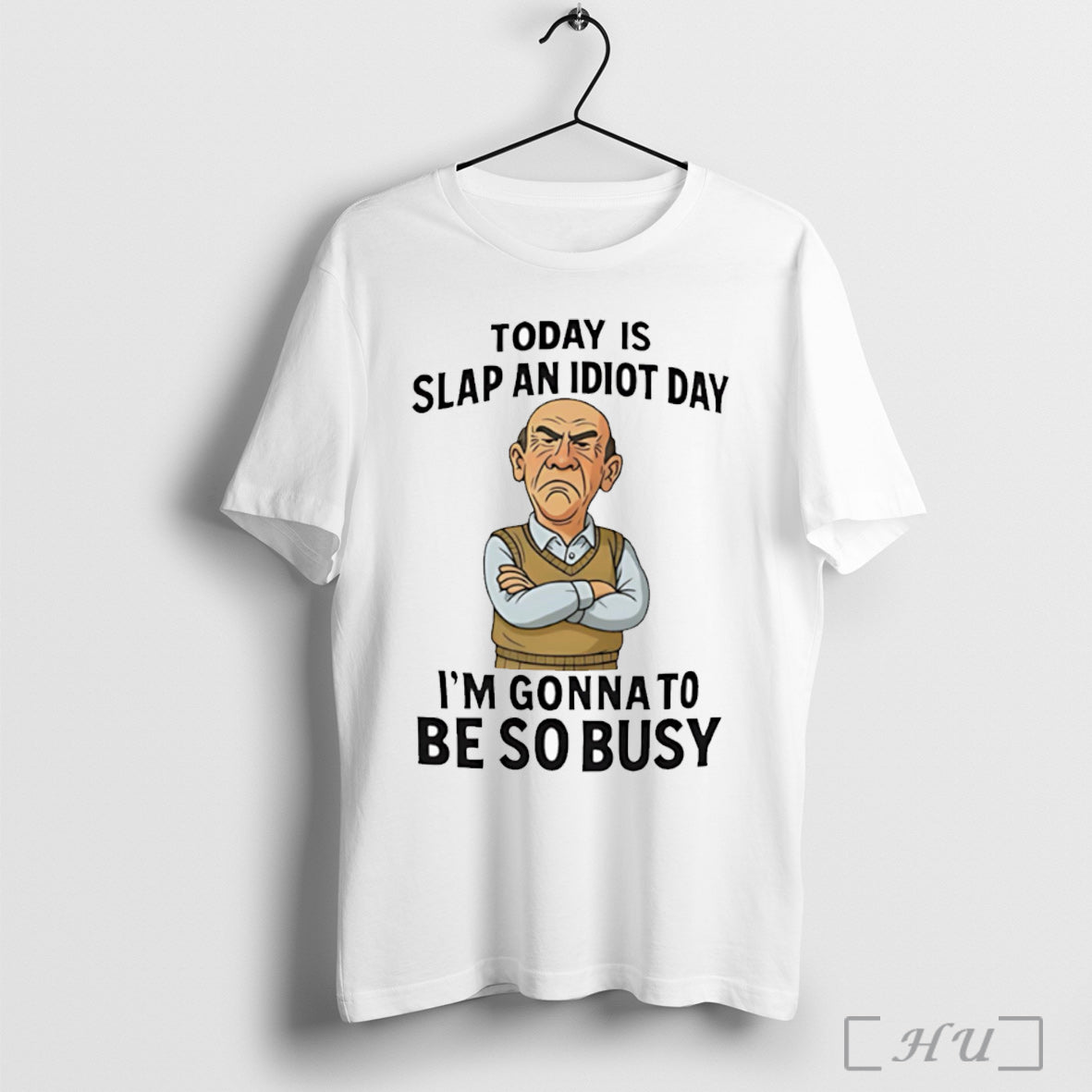 Officials Grumpy Old Man Today Is Slap An Idiot Day - Adult & Kids T-Shirts, Sweatshirts & Hoodies apparel design preview 1