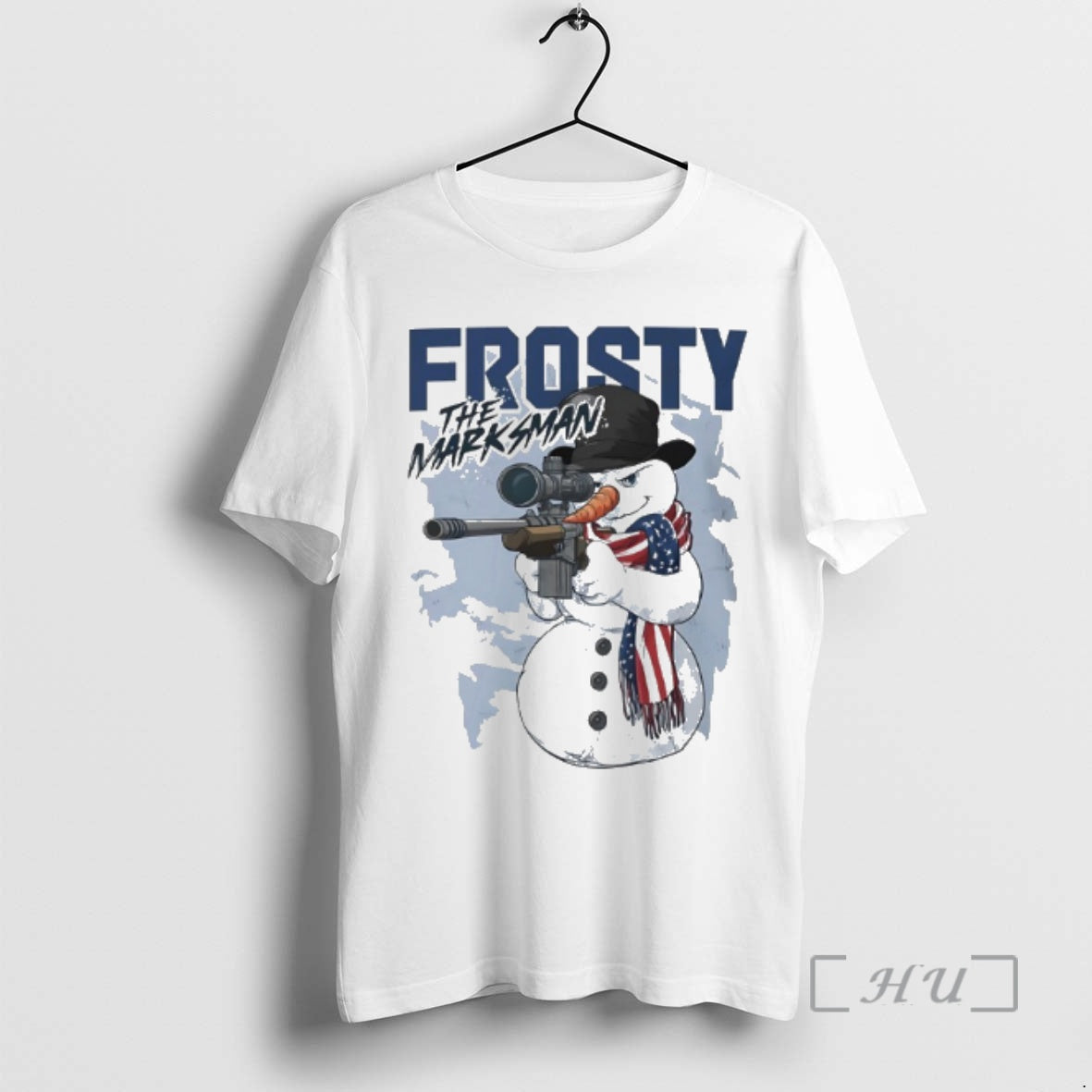 Officials Gun Snowman Frosty The Marksman - Adult & Kids T-Shirts, Sweatshirts & Hoodies apparel design preview 1