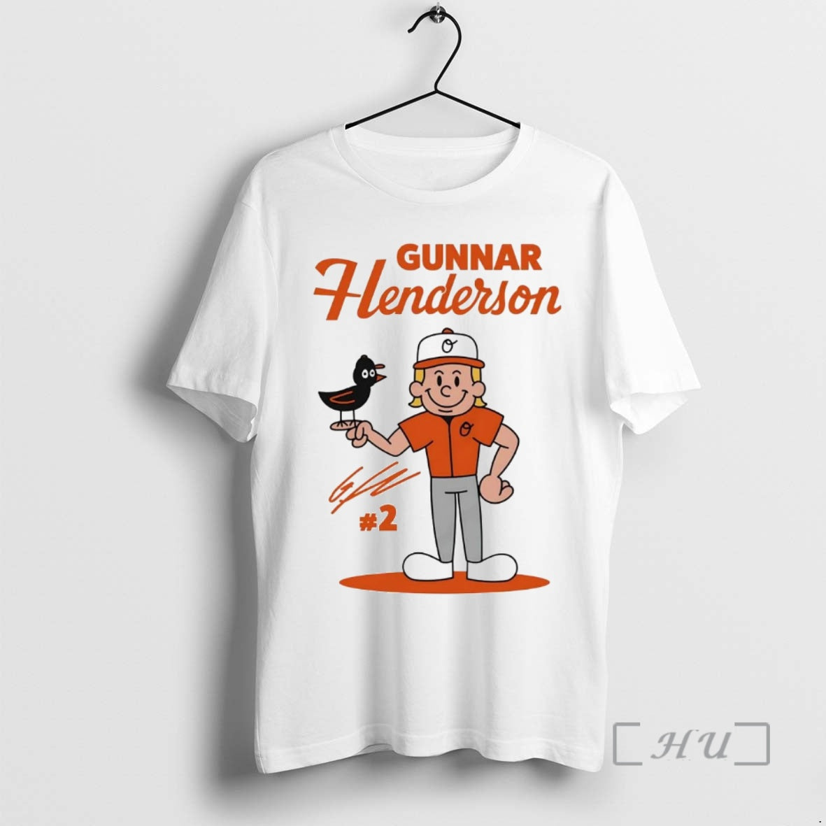 Officials Gunnar Henderson Cartoon Baltimore Orioles - Adult & Kids T-Shirts, Sweatshirts & Hoodies apparel design preview 1