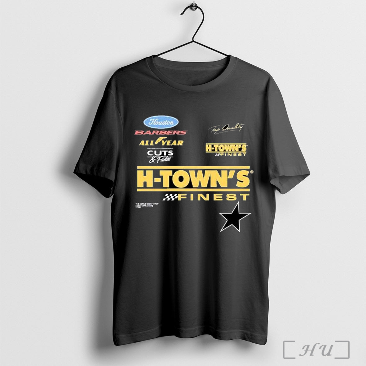 Officials H Towns Finest Houston Barbers - Adult & Kids T-Shirts, Sweatshirts & Hoodies apparel design preview 1
