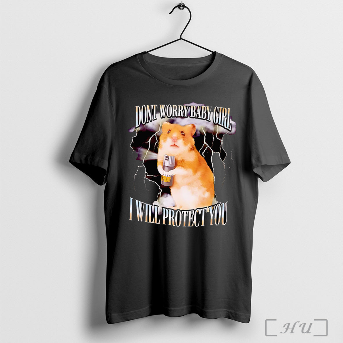 Officials Hamster Dont Worry Baby Girl I Will Protect - Adult & Kids T-Shirts, Sweatshirts & Hoodies apparel design preview 1