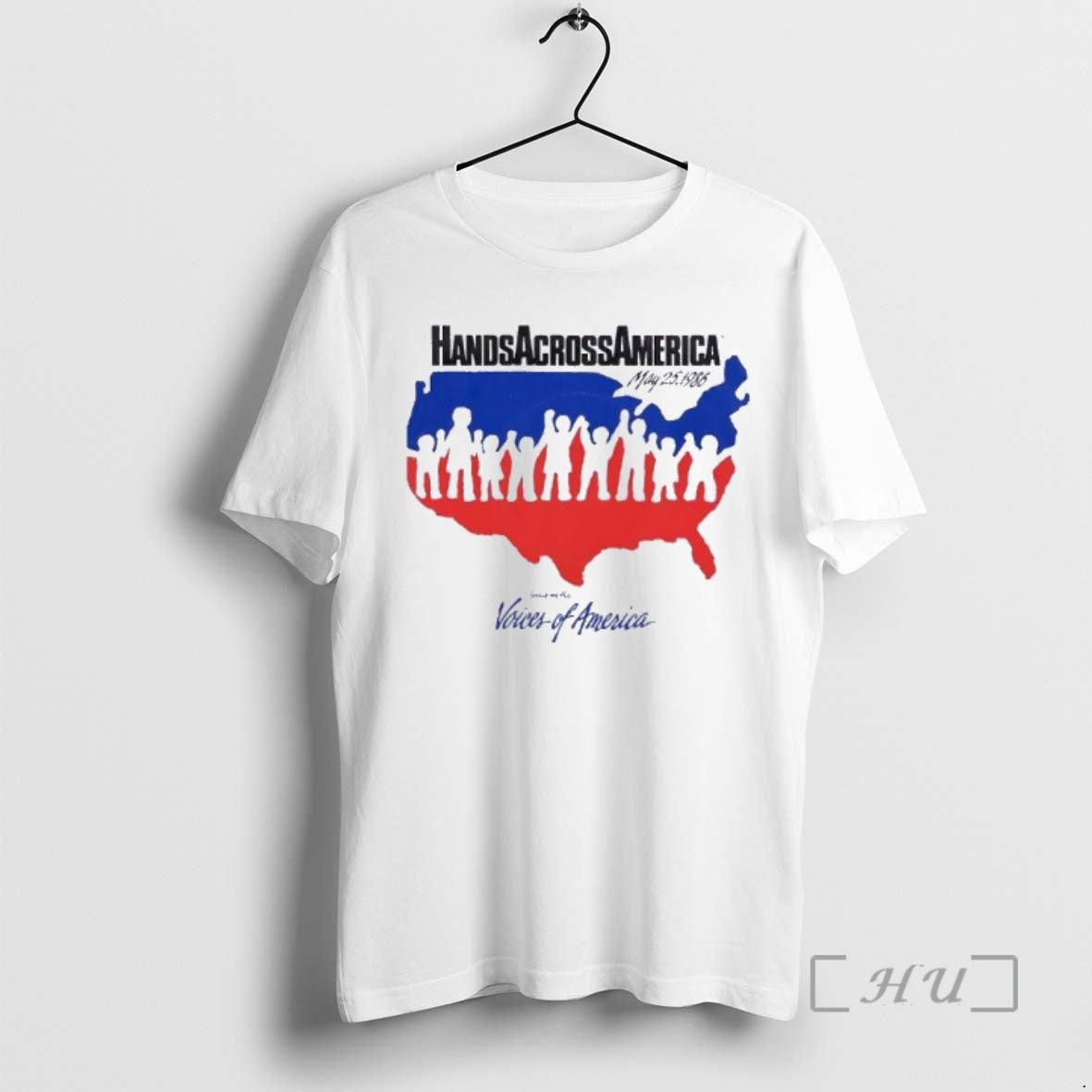 Officials Hands Across America May 25 1986 Sung By - Adult & Kids T-Shirts, Sweatshirts & Hoodies apparel design preview 1