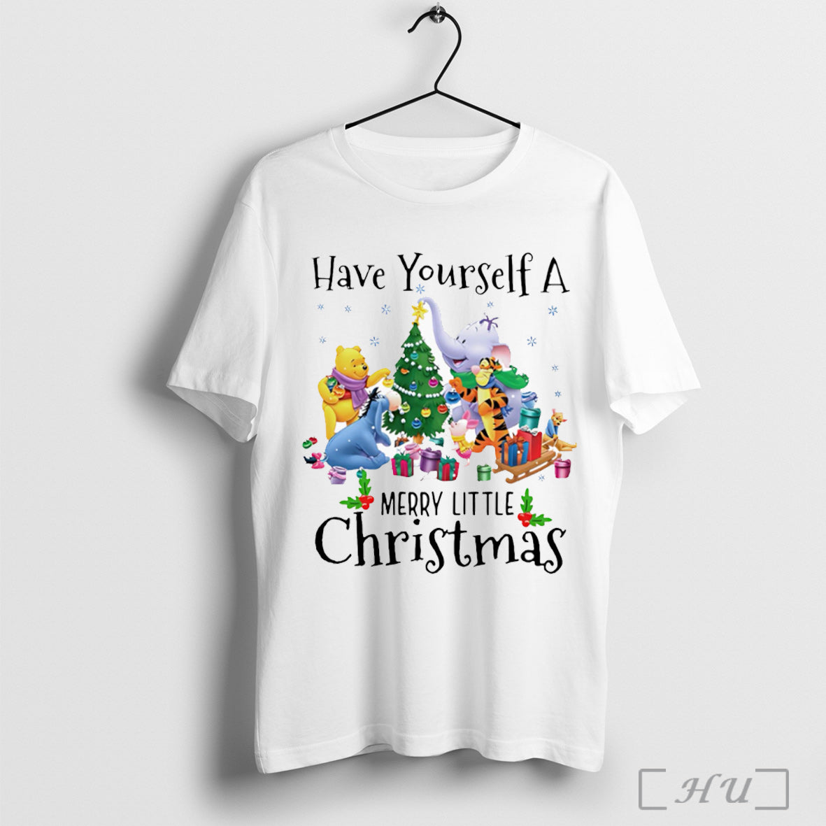 Officials Have Yourself Merry Little Christmas Pooh - Adult & Kids T-Shirts, Sweatshirts & Hoodies apparel design preview 1