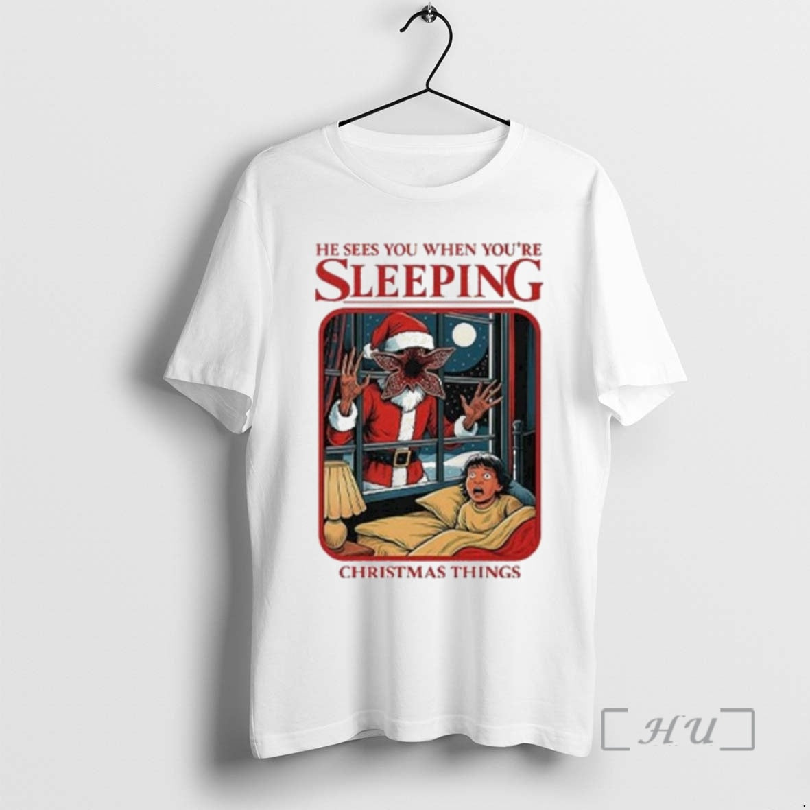 Officials He Sees You When Youre Sleeping Christmas - Adult & Kids T-Shirts, Sweatshirts & Hoodies apparel design preview 1