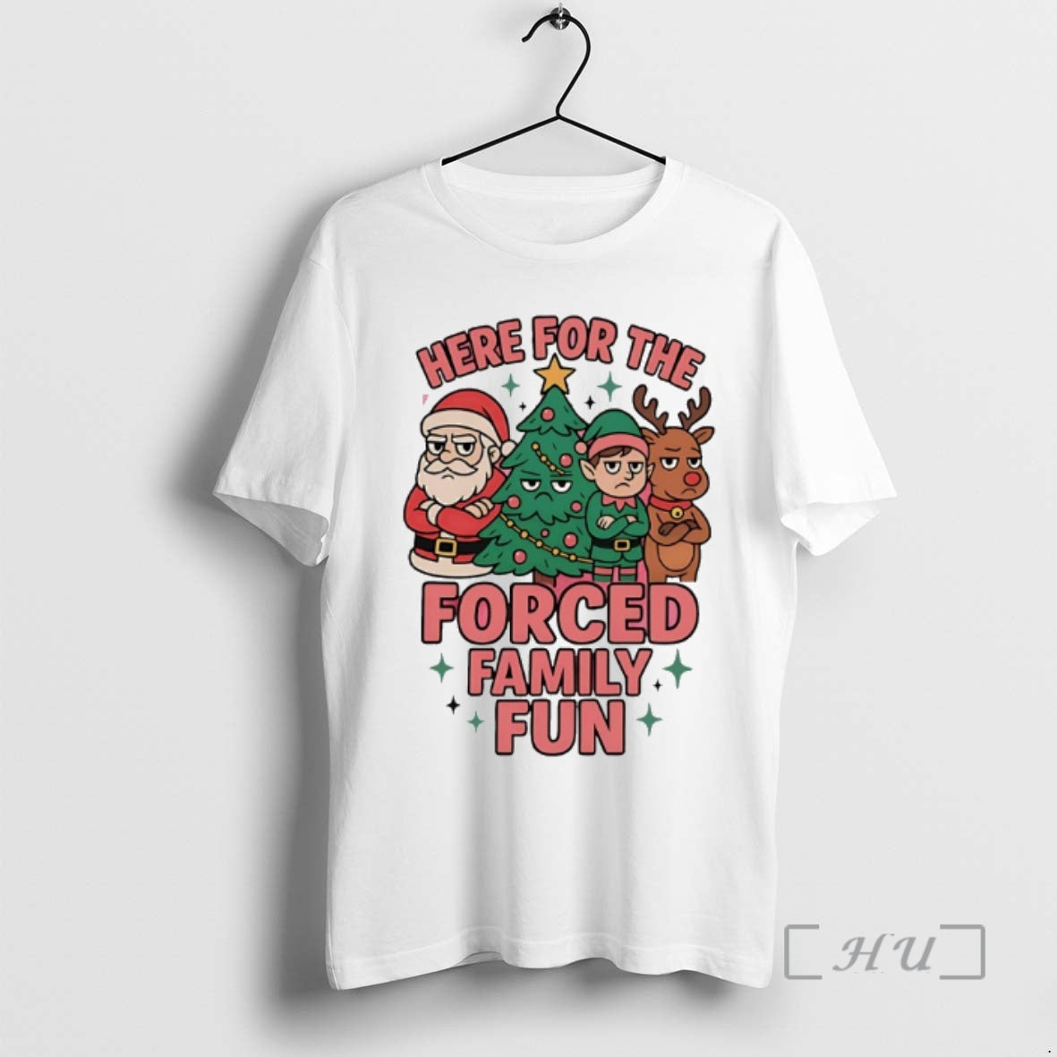 Officials Here For The Forced Family Fun Christmas - Adult & Kids T-Shirts, Sweatshirts & Hoodies apparel design preview 1