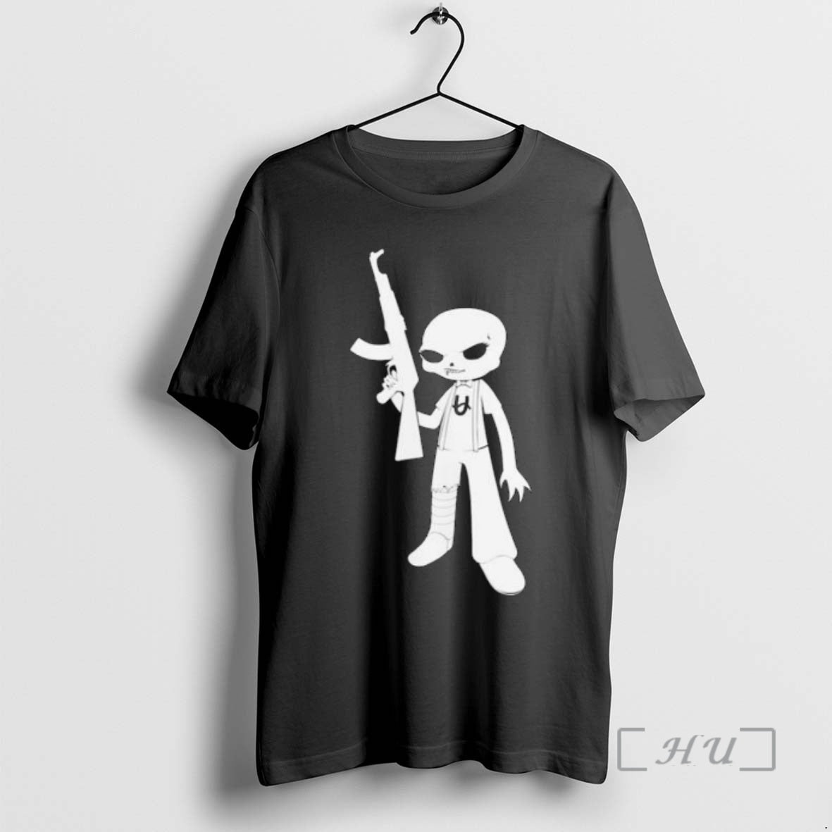Officials Homestuck Caliborn Silhouette Circle Black - Adult & Kids T-Shirts, Sweatshirts & Hoodies apparel design preview 1