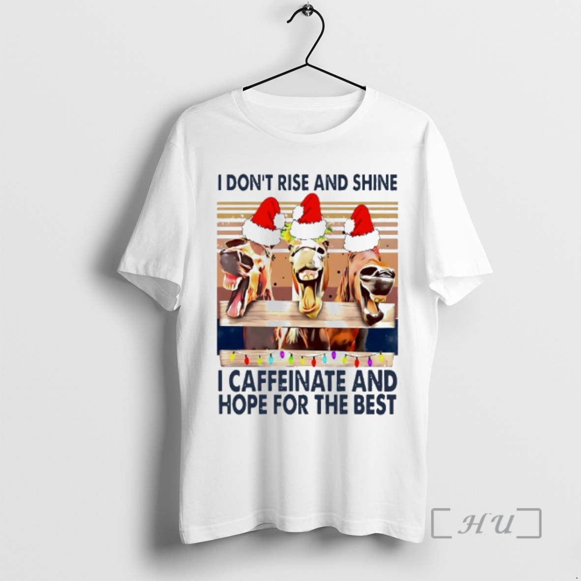 Officials Horse Santa I Dont Rise And Shine - Adult & Kids T-Shirts, Sweatshirts & Hoodies apparel design preview 1