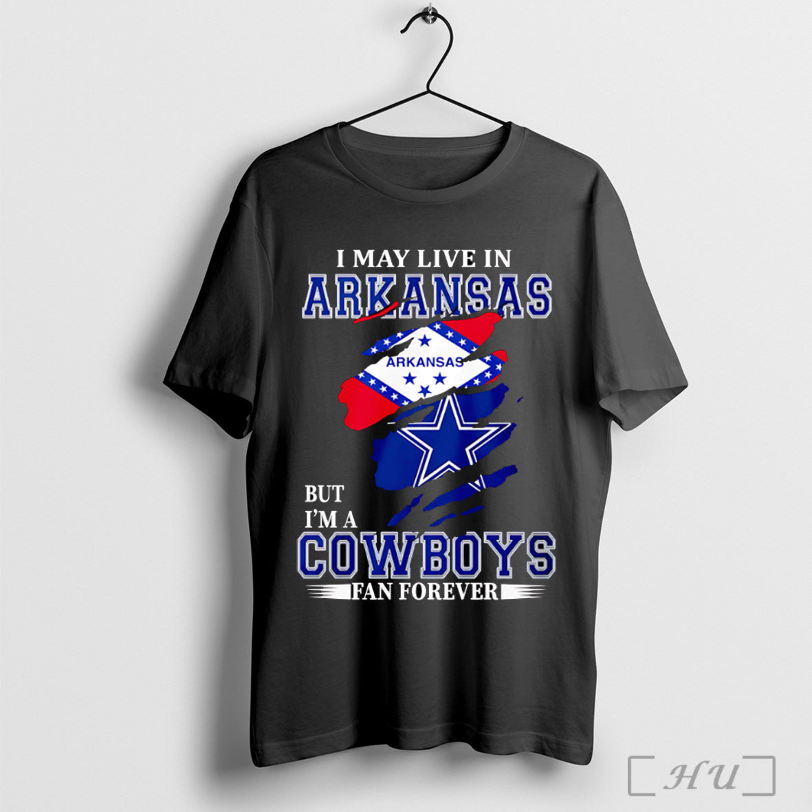 Officials I May Live In Arkansas But Im A Cowboys Fan - Adult & Kids T-Shirts, Sweatshirts & Hoodies apparel design preview 1