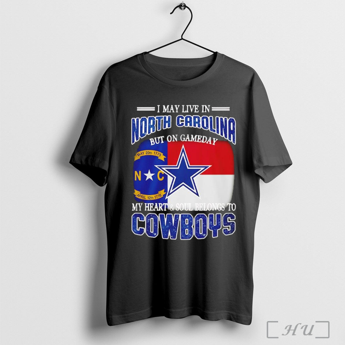 Officials I May Live In North Carolina But On Gameday - Adult & Kids T-Shirts, Sweatshirts & Hoodies apparel design preview 1