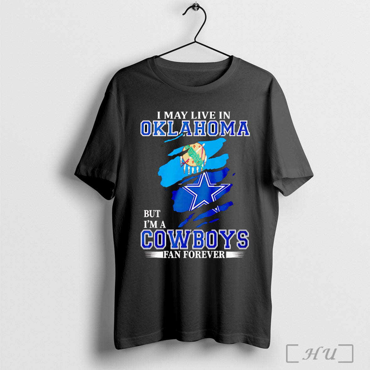Officials I May Live In Oklahoma But Im A Cowboys Fan - Adult & Kids T-Shirts, Sweatshirts & Hoodies apparel design preview 1