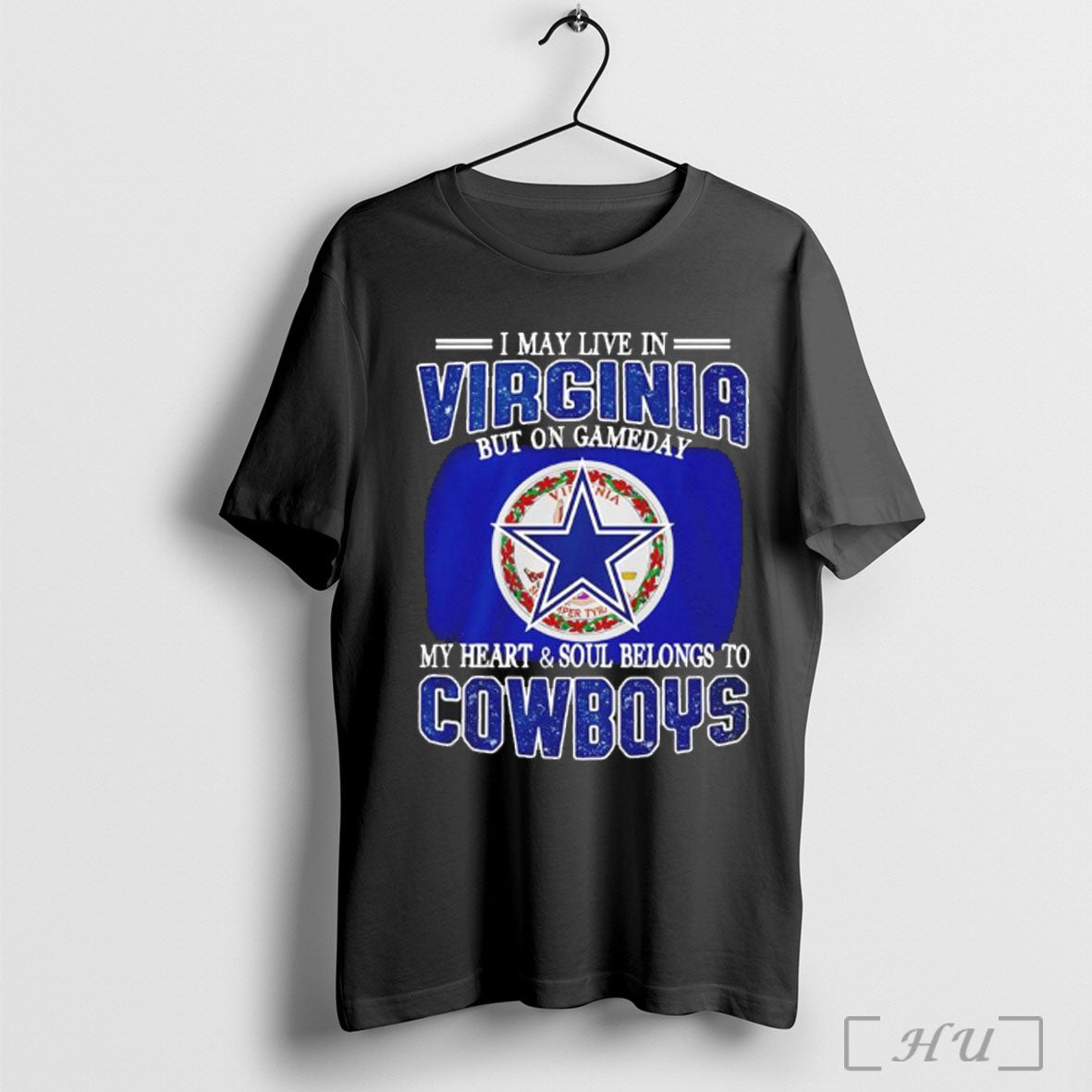 Officials I May Live In Virginia But On Gameday My - Adult & Kids T-Shirts, Sweatshirts & Hoodies apparel design preview 1