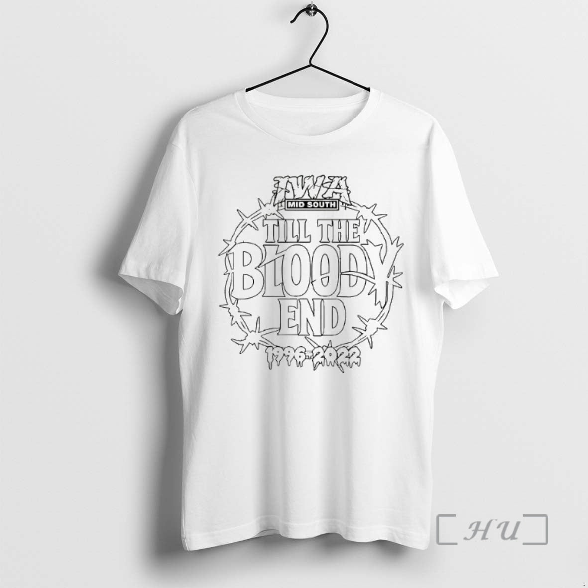 Officials Iwa Mid South Till The Bloody End 1996 2022 - Adult & Kids T-Shirts, Sweatshirts & Hoodies apparel design preview 1
