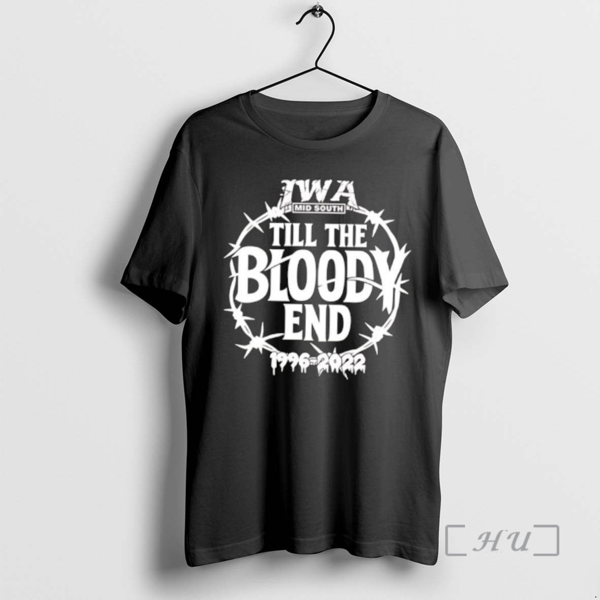 Officials Iwa Mid South Till The Bloody End Logo - Adult & Kids T-Shirts, Sweatshirts & Hoodies apparel design preview 1