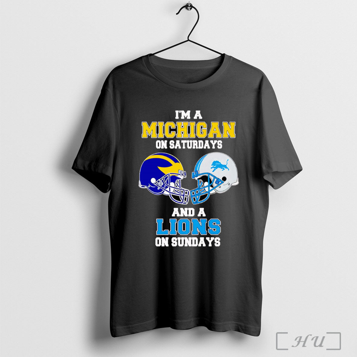 Officials Im A Michigan On Saturdays And Lions - Adult & Kids T-Shirts, Sweatshirts & Hoodies apparel design preview 1