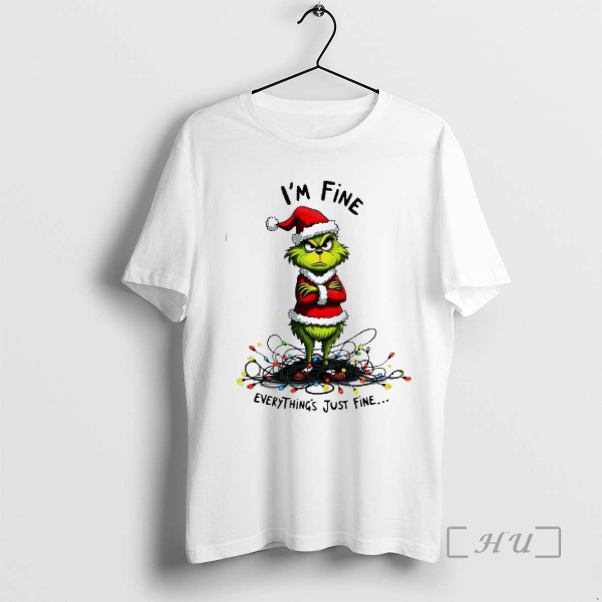 Officials Im Fine Everything Just Christmas Light - Adult & Kids T-Shirts, Sweatshirts & Hoodies apparel design preview 1