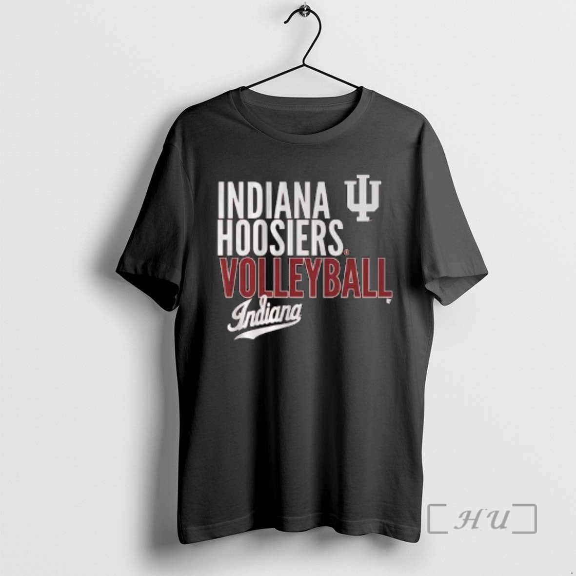 Officials Indiana Volleyball Text Logo Overlay 2025 - Adult & Kids T-Shirts, Sweatshirts & Hoodies apparel design preview 1