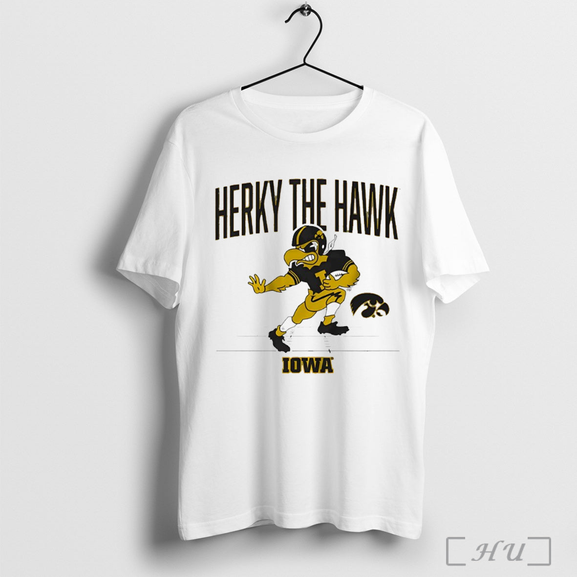 Officials Iowa Hawkeyes Football Herky The Hawk - Adult & Kids T-Shirts, Sweatshirts & Hoodies apparel design preview 1