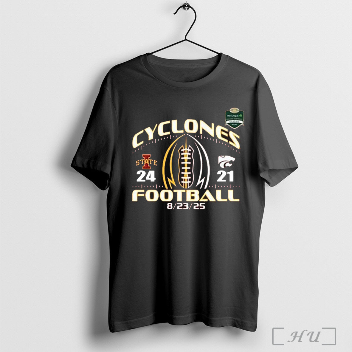 Officials Iowa State Cyclones Beat Kansas Score 24 21 - Adult & Kids T-Shirts, Sweatshirts & Hoodies apparel design preview 1