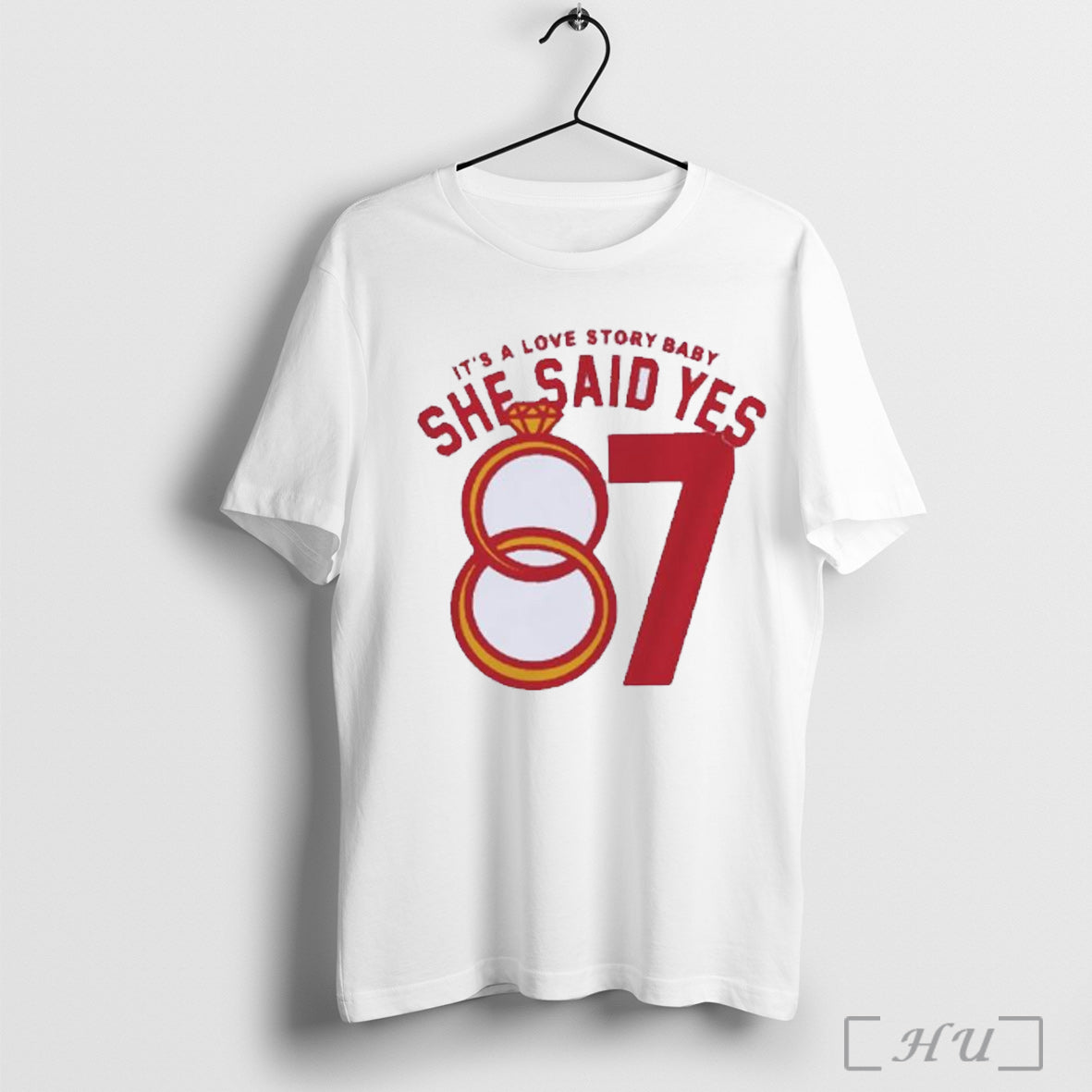 Officials Its A Love Story Baby She Said Yes Travis - Adult & Kids T-Shirts, Sweatshirts & Hoodies apparel design preview 1